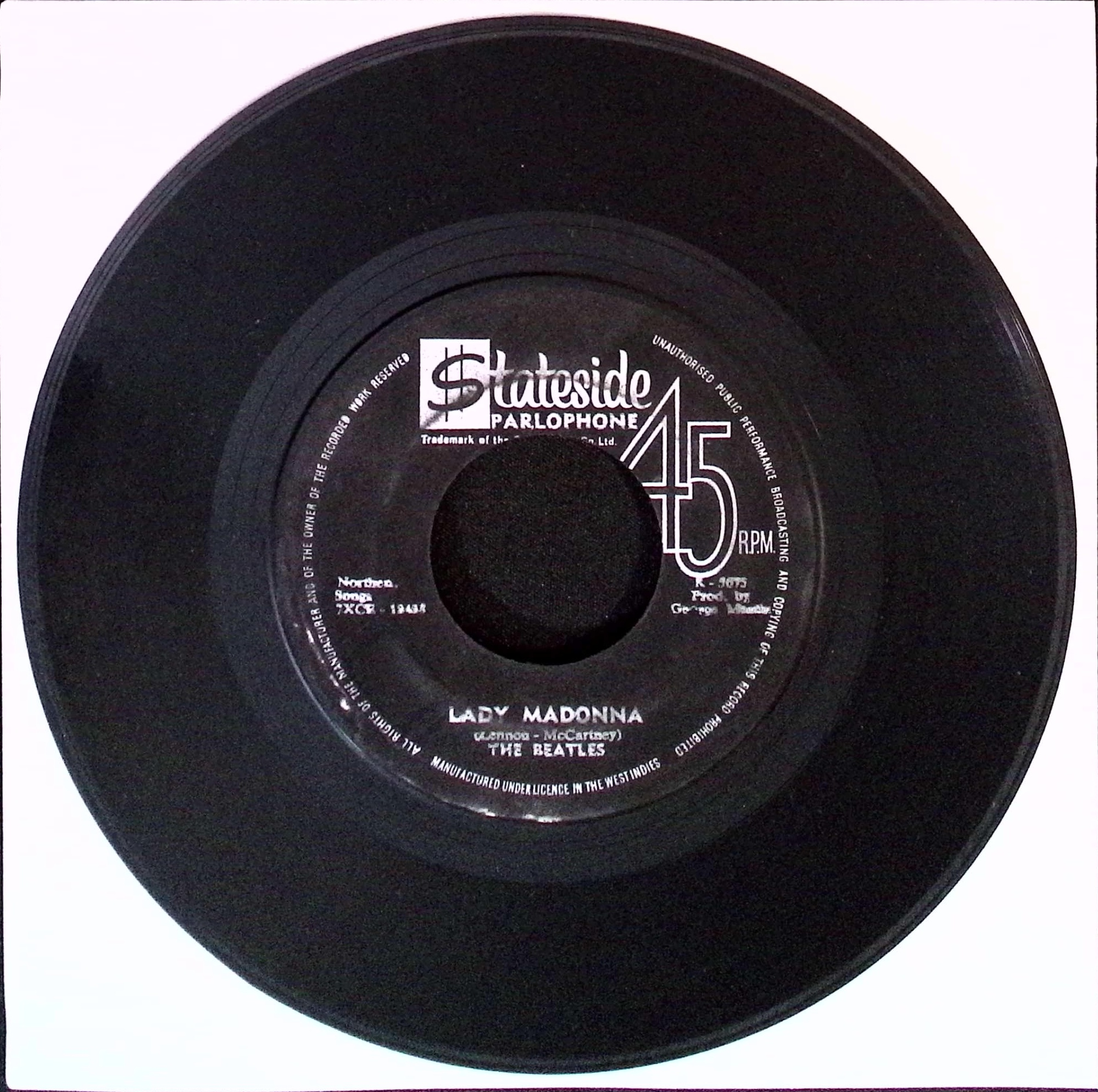 The Beatles - Lady Madonna / The Inner Light (Jamaica)