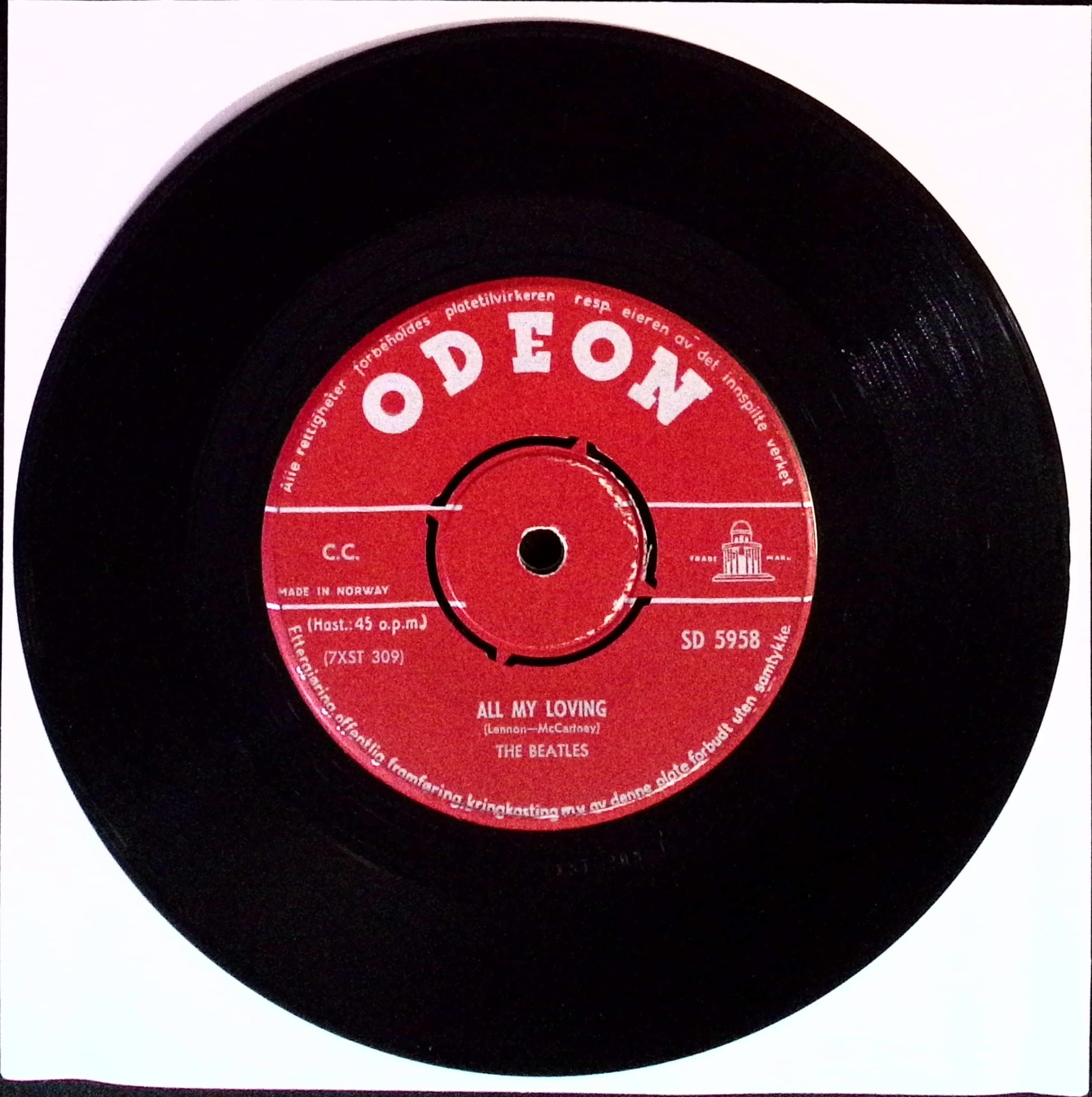The Beatles - All My Loving / I Saw Her Standing There (Norway)