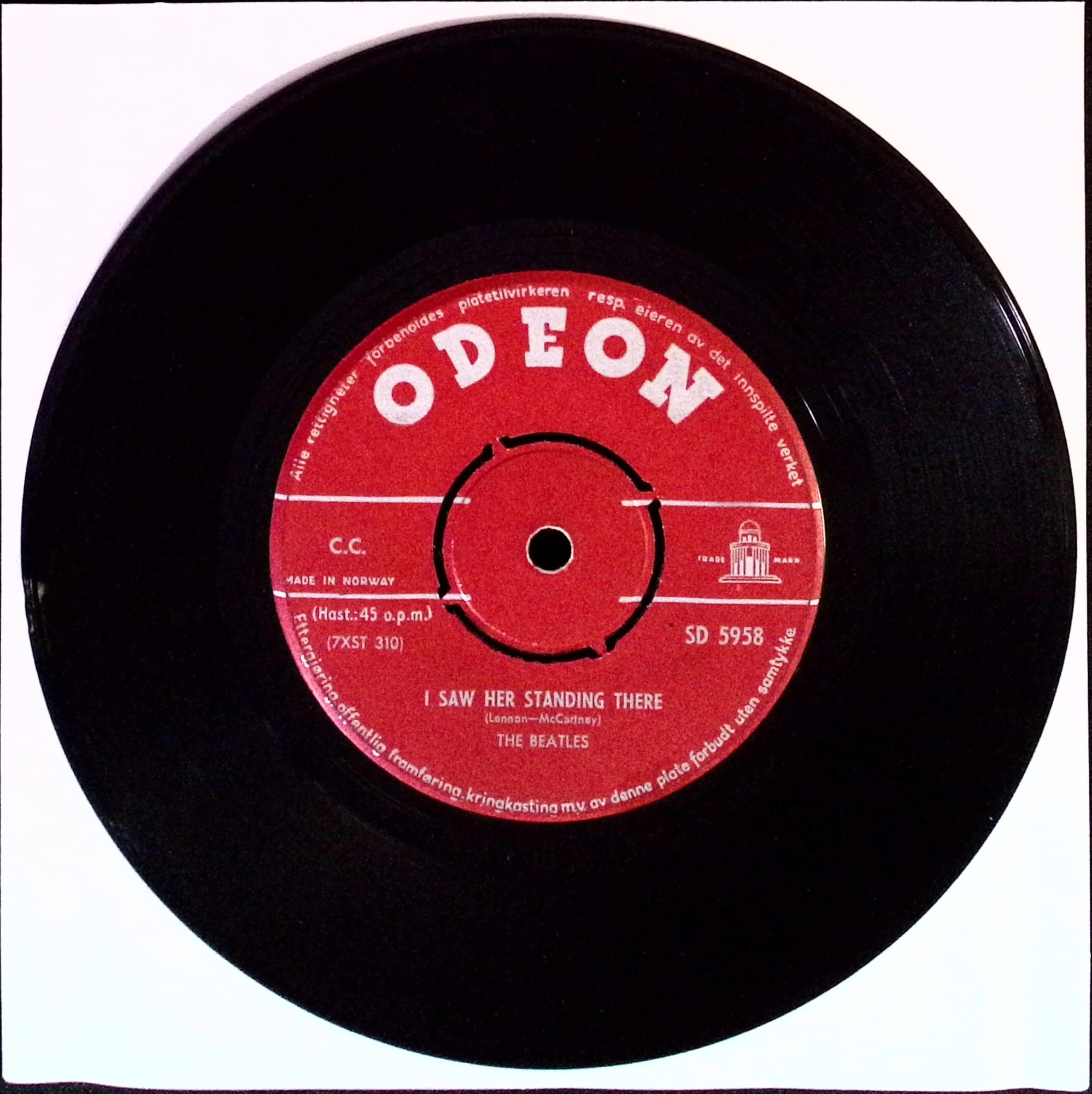 The Beatles - All My Loving / I Saw Her Standing There (Norway)