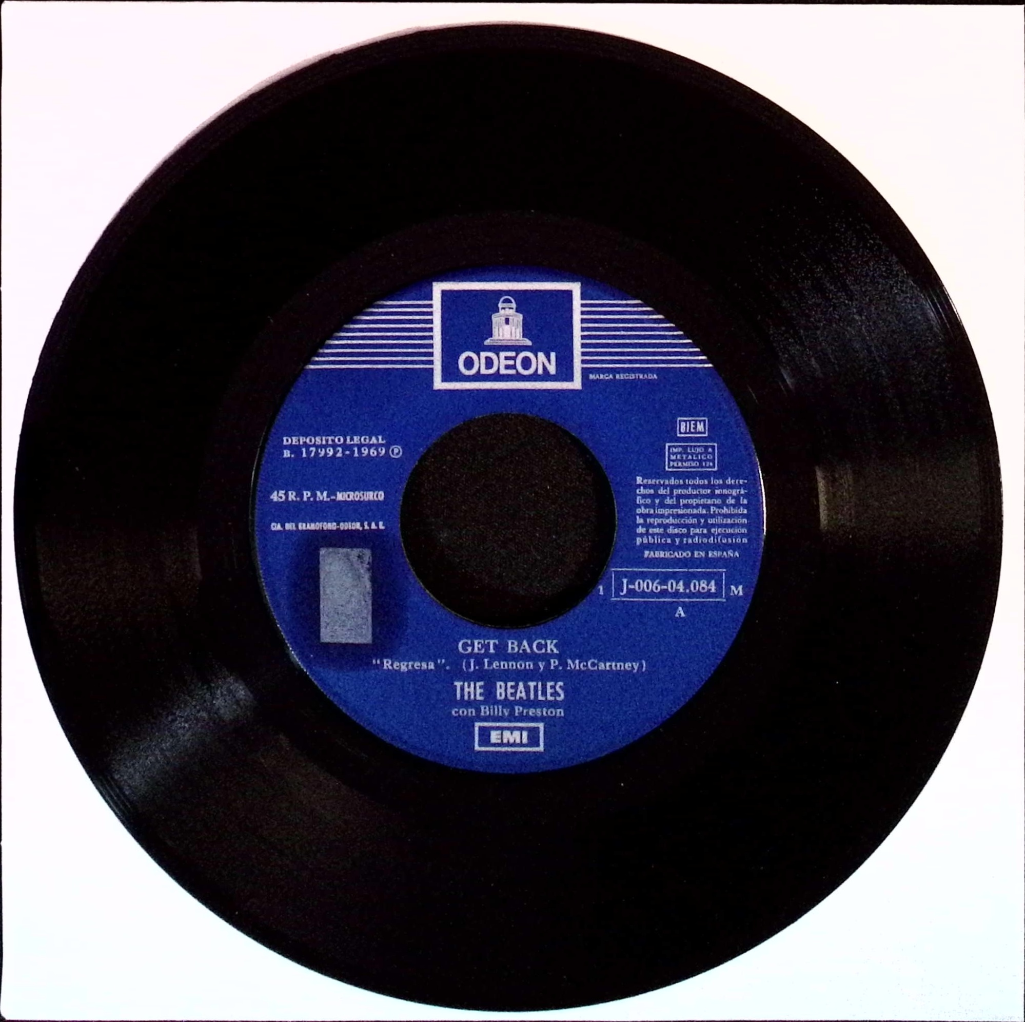 The Beatles - Get Back / Don't Let Me Down (Spain)