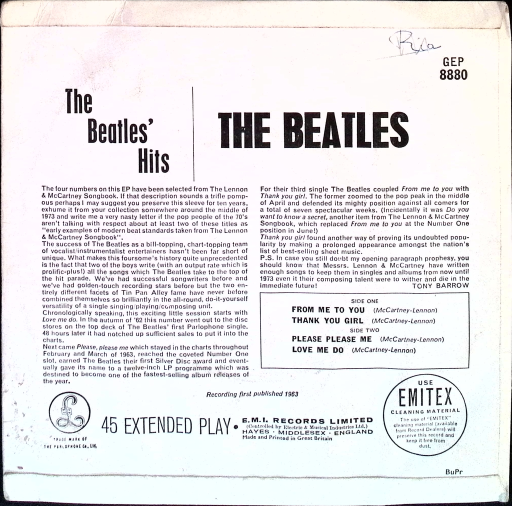 The Beatles - The Beatles Hits (UK)