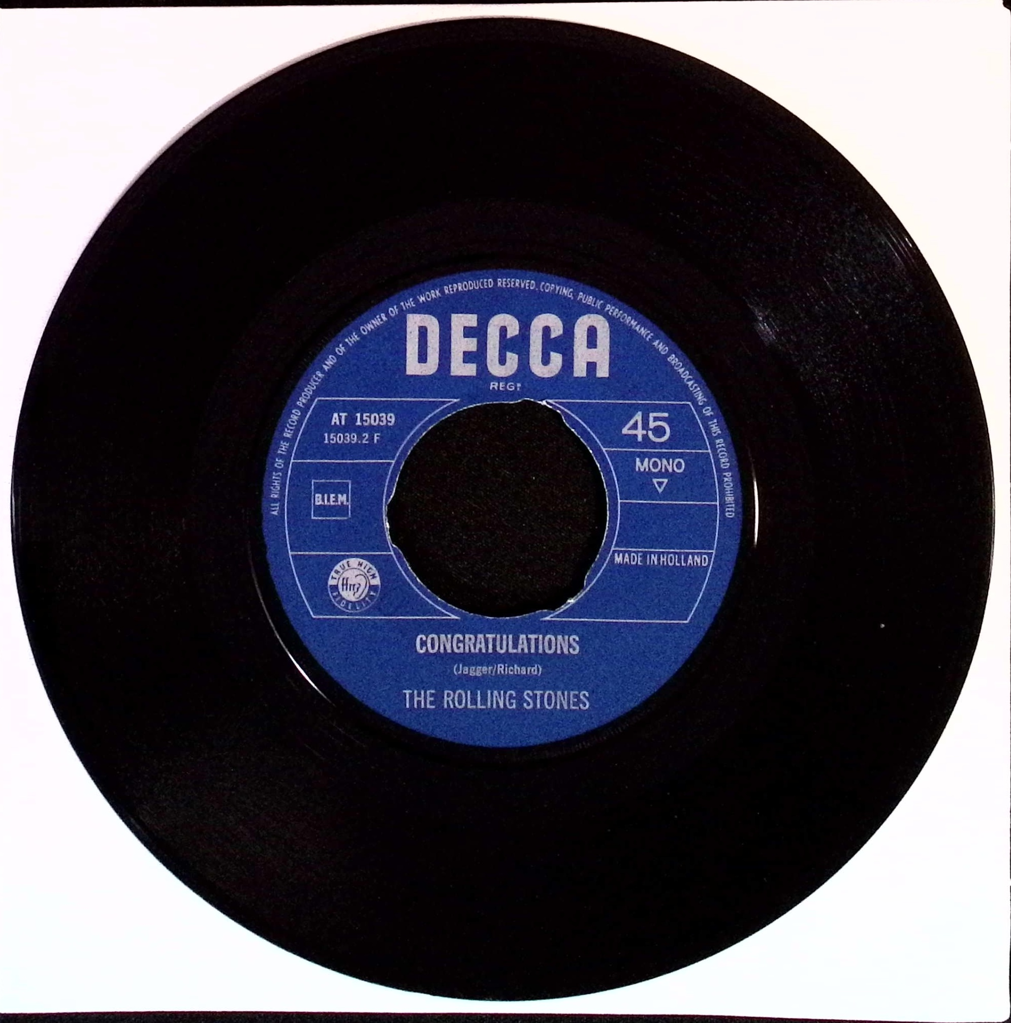The Rolling Stones - Time Is On My Side / Congratulations (Netherlands)
