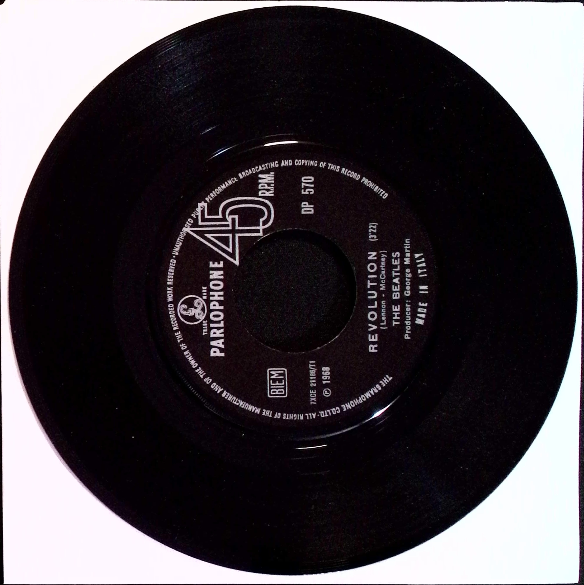 The Beatles - Hey Jude / Revolution (Italy)