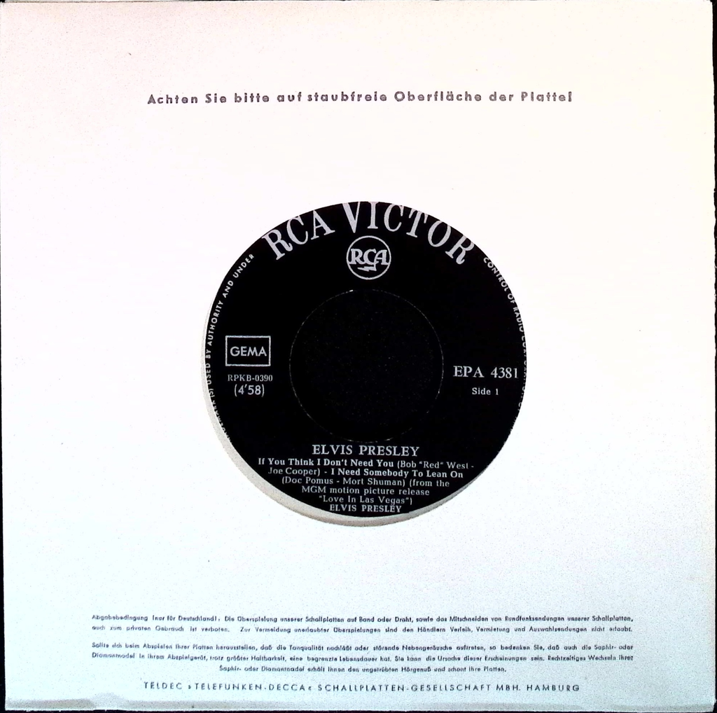 Elvis Presley - Love In Las Vegas (Germany)