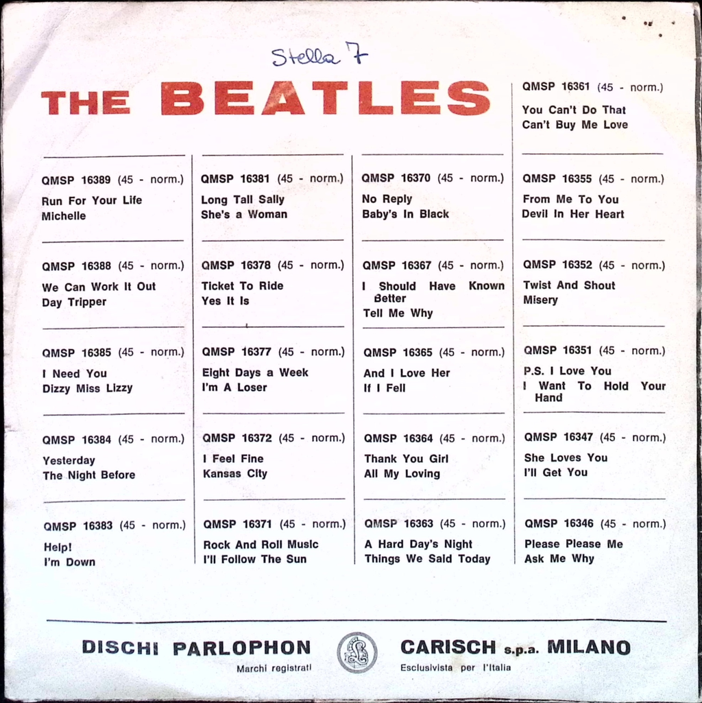 The Beatles - We Can Work It Out / Day Tripper (Italy)