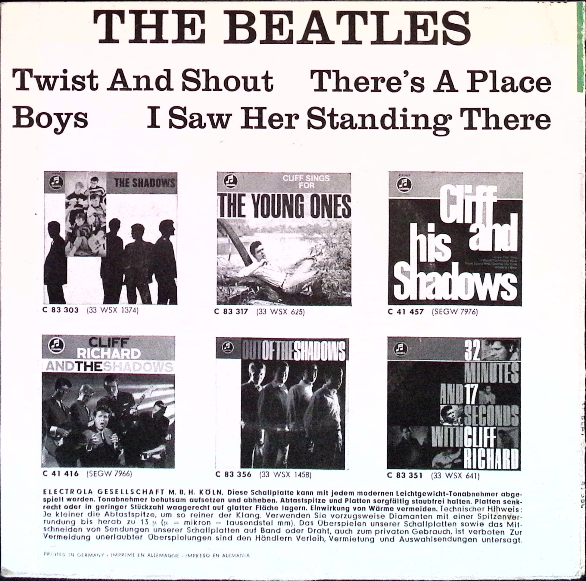 The Beatles - Twist And Shout (Germany)