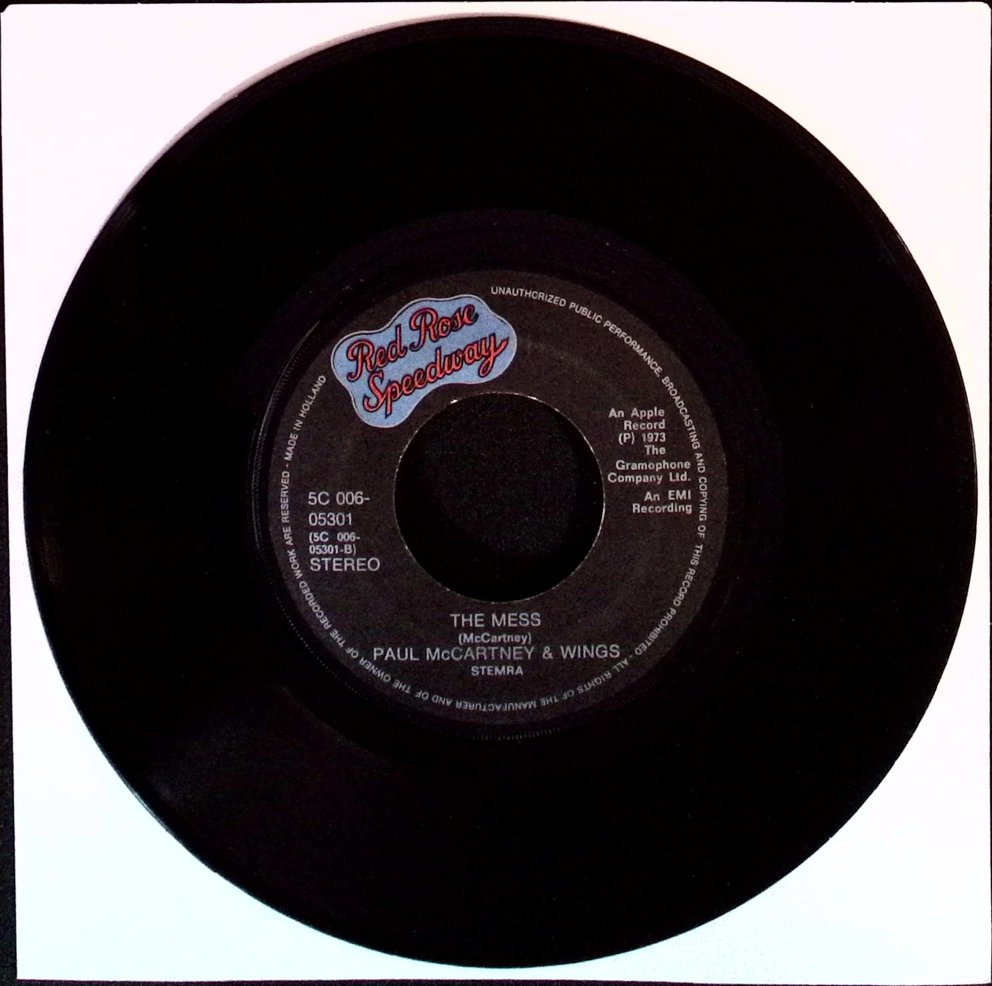 Paul Mccartney and Wings - My Love / The Mess (Netherlands)