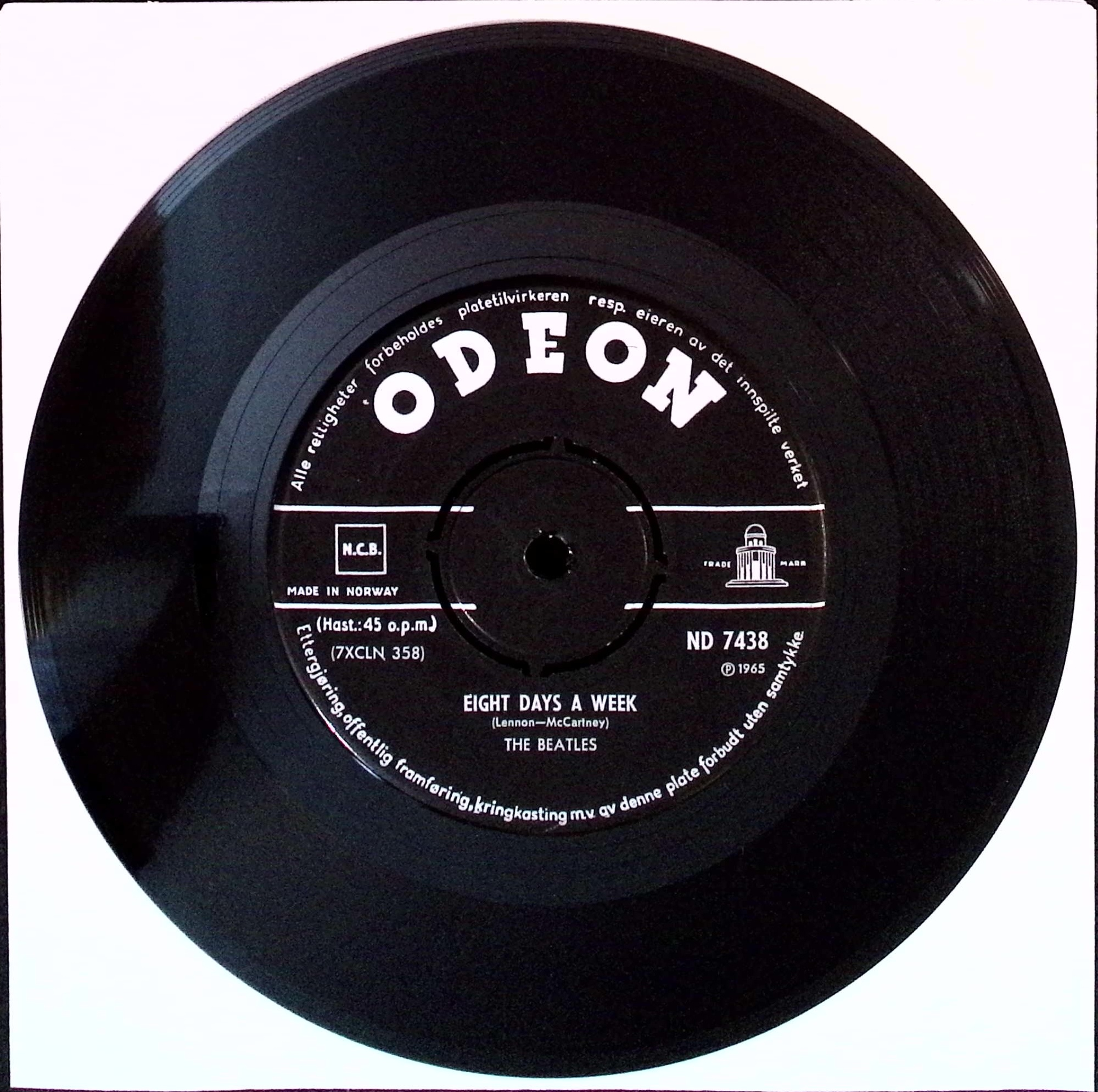 The Beatles - Rock And Roll Music / Eight Days A Week (Norway)