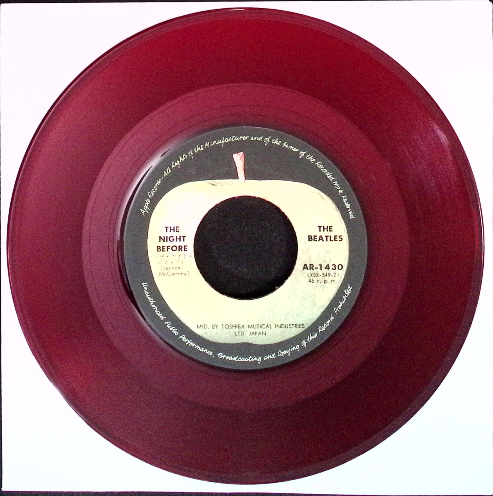 The Beatles - The Night Before / Another Girl (Japan)