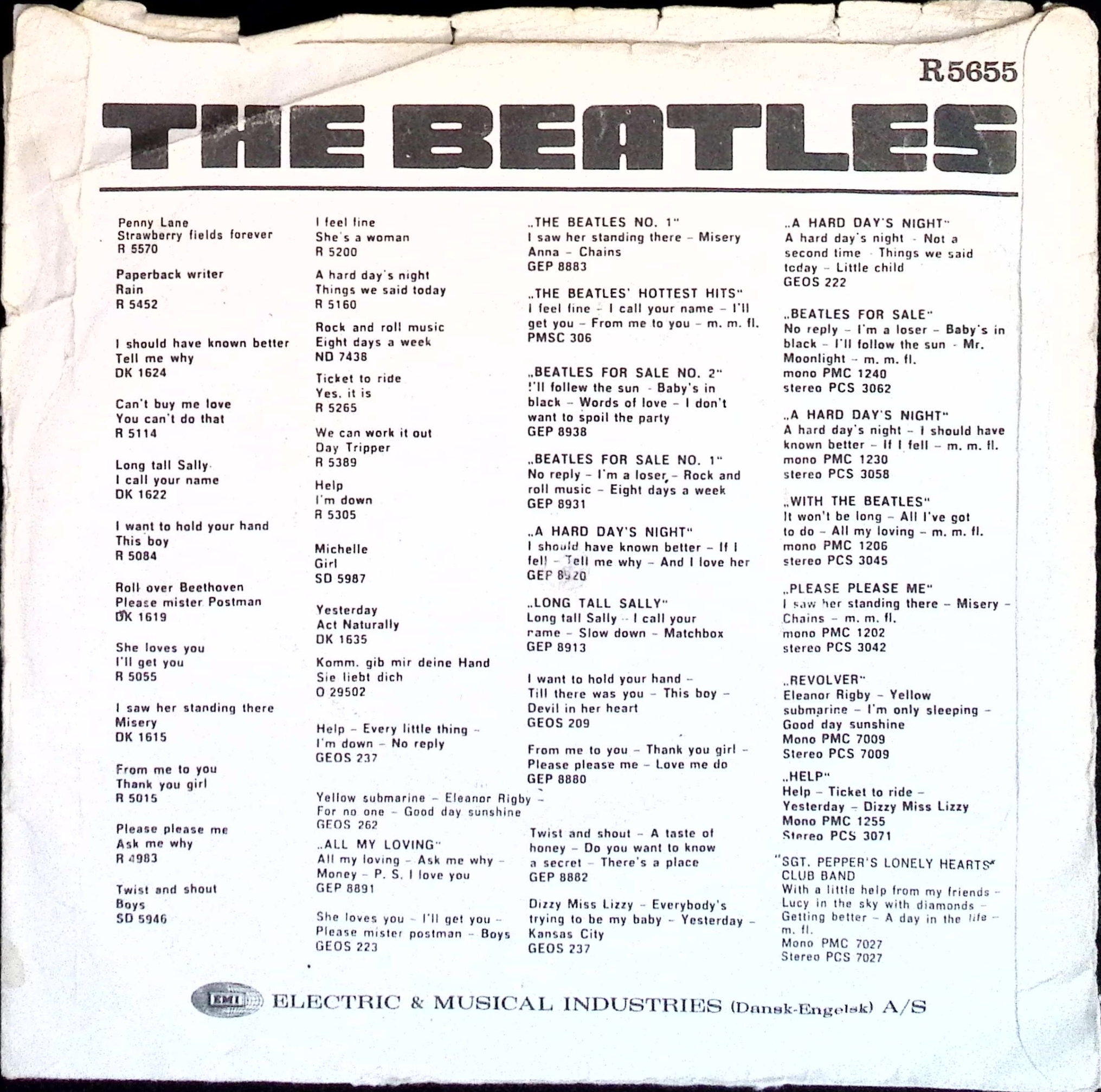 The Beatles - Hello Goodbye / I Am The Walrus (Denmark)