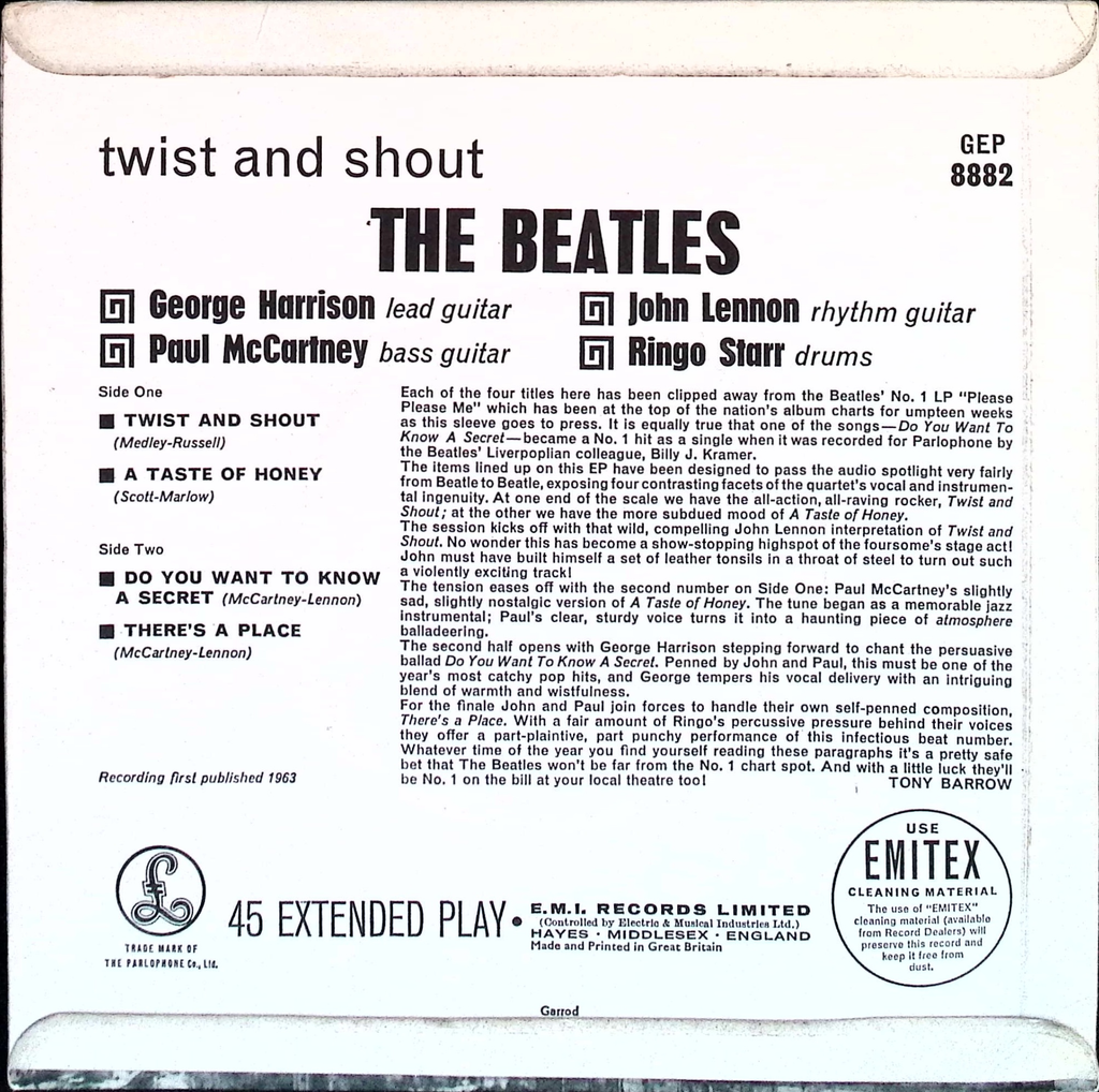 The Beatles - Twist And Shout  (UK)