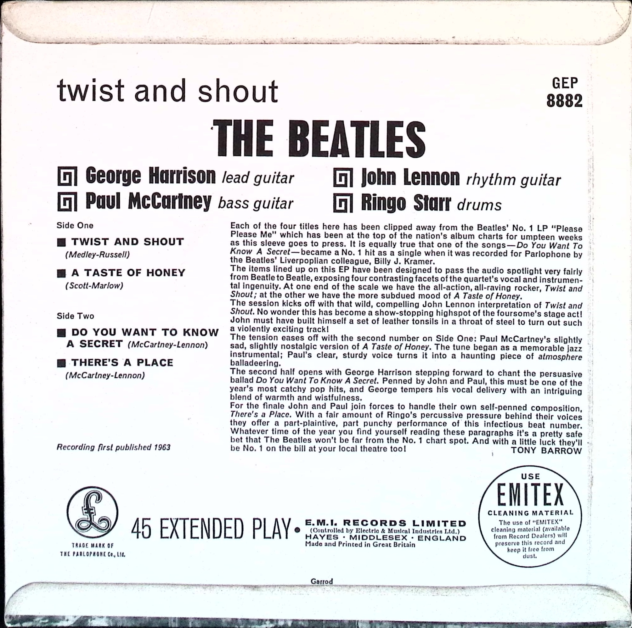 The Beatles - Twist And Shout  (UK)