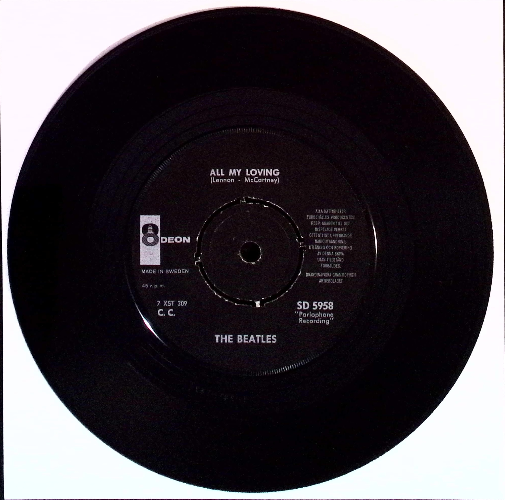 The Beatles - All My Loving / I Saw Here Standing There (Sweden)