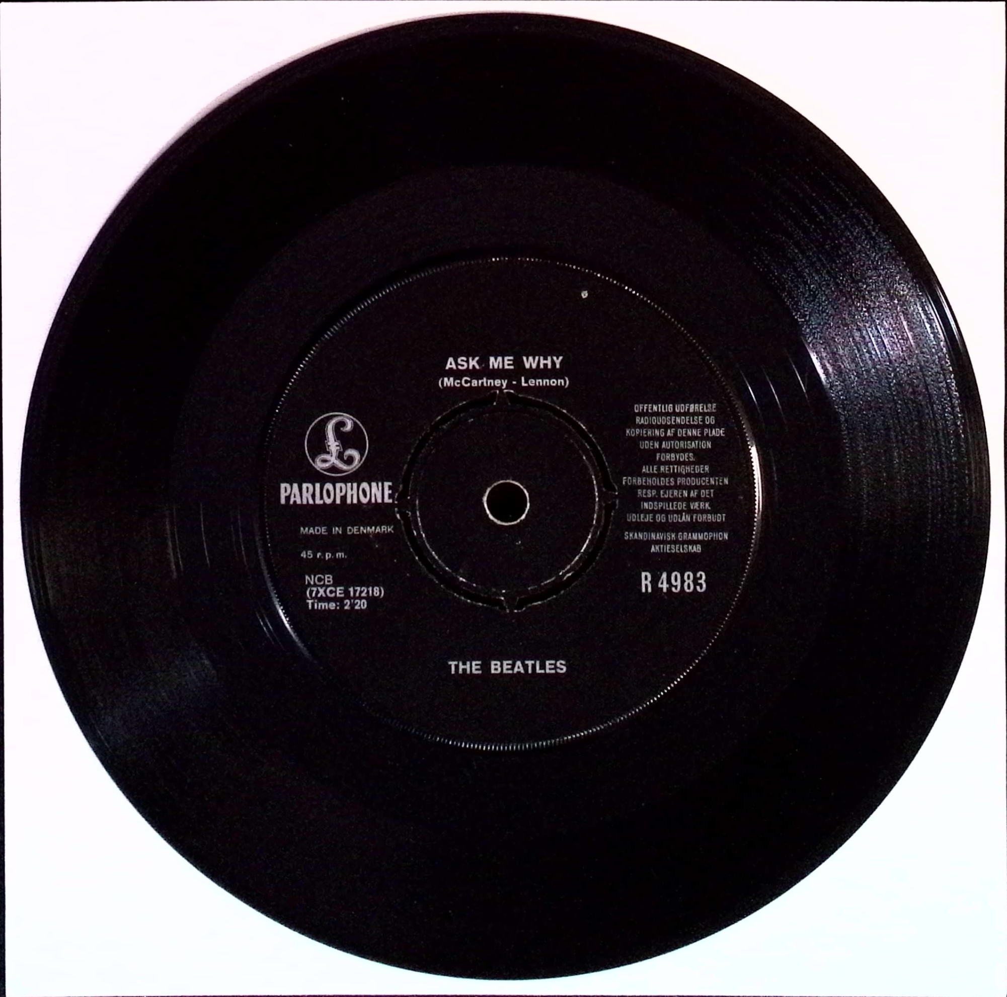 The Beatles - Please Please Me / Ask Me Why (Denmark)