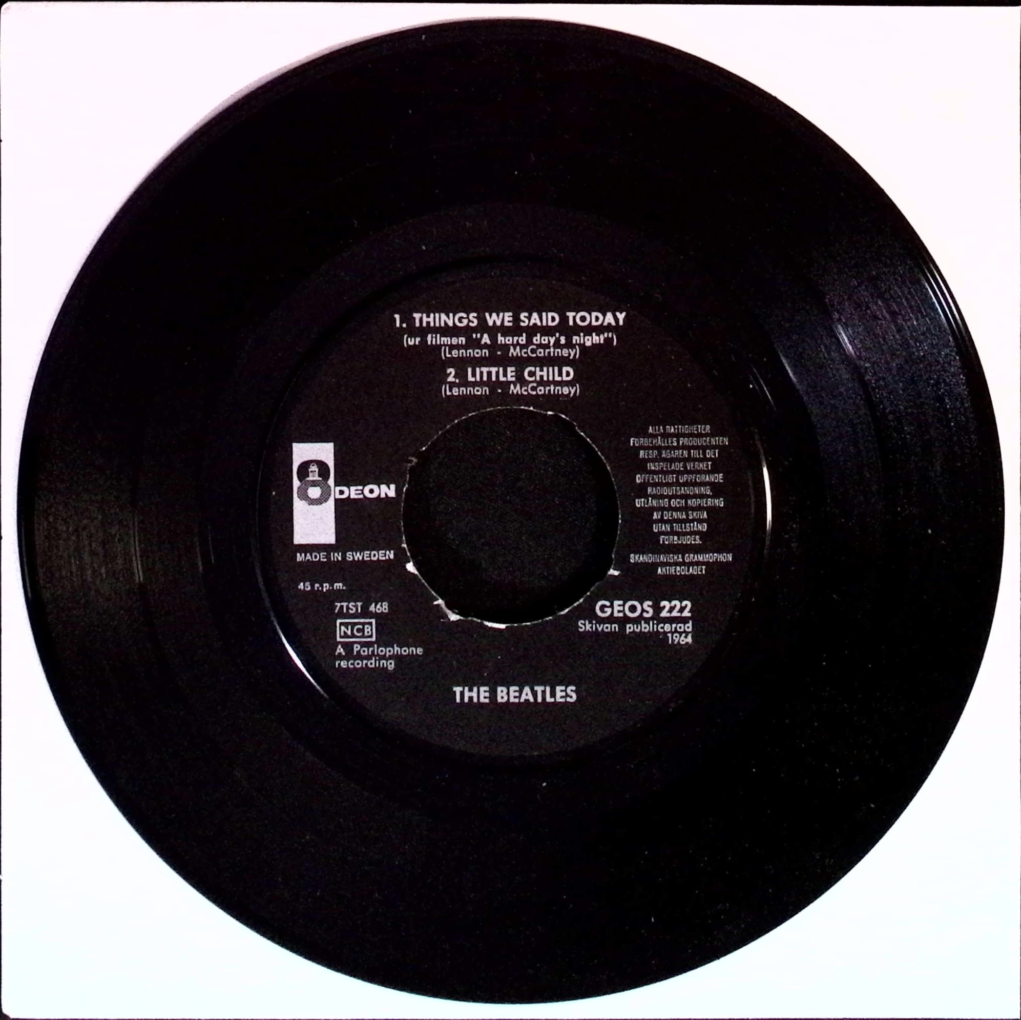 The Beatles - A Hard Day's Night (Sweden)