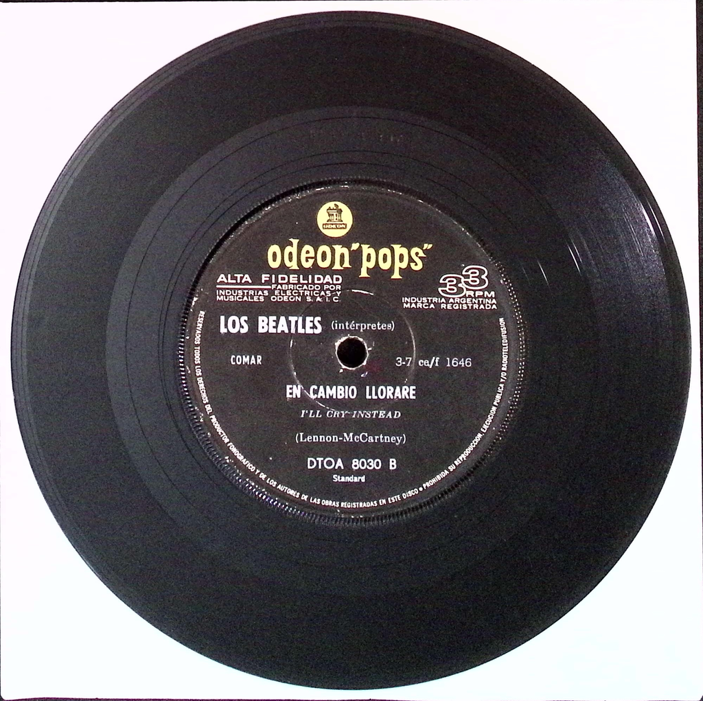 The Beatles  - I Should Have Known Better / I'll Cry Instead (Argentina)