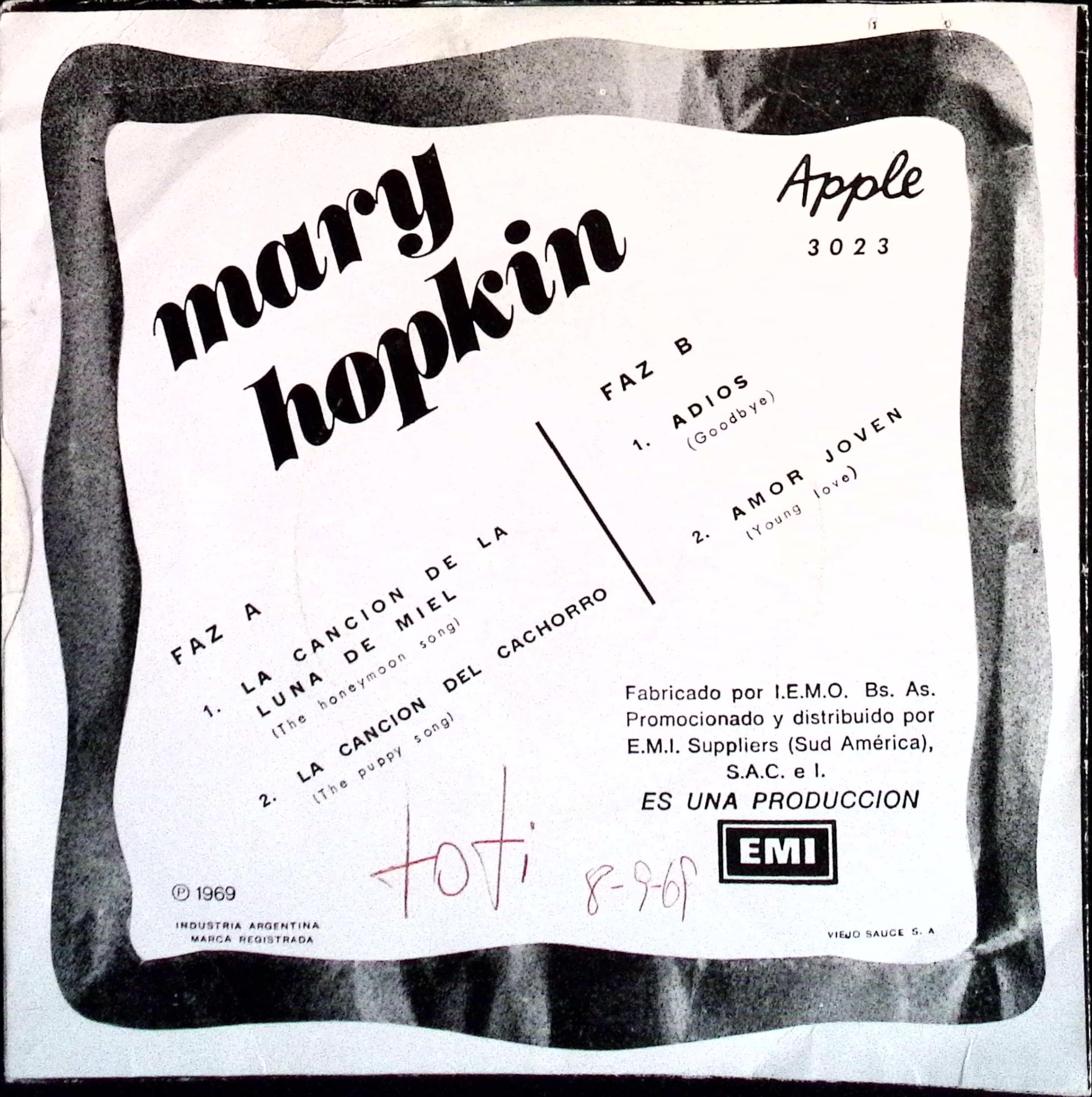 Mary Hopkin - Adios (Argentina)