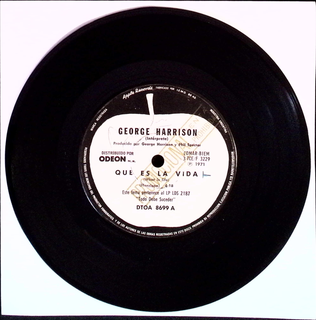George Harrison - What Is Life / Apple Scruffs (Argentina)