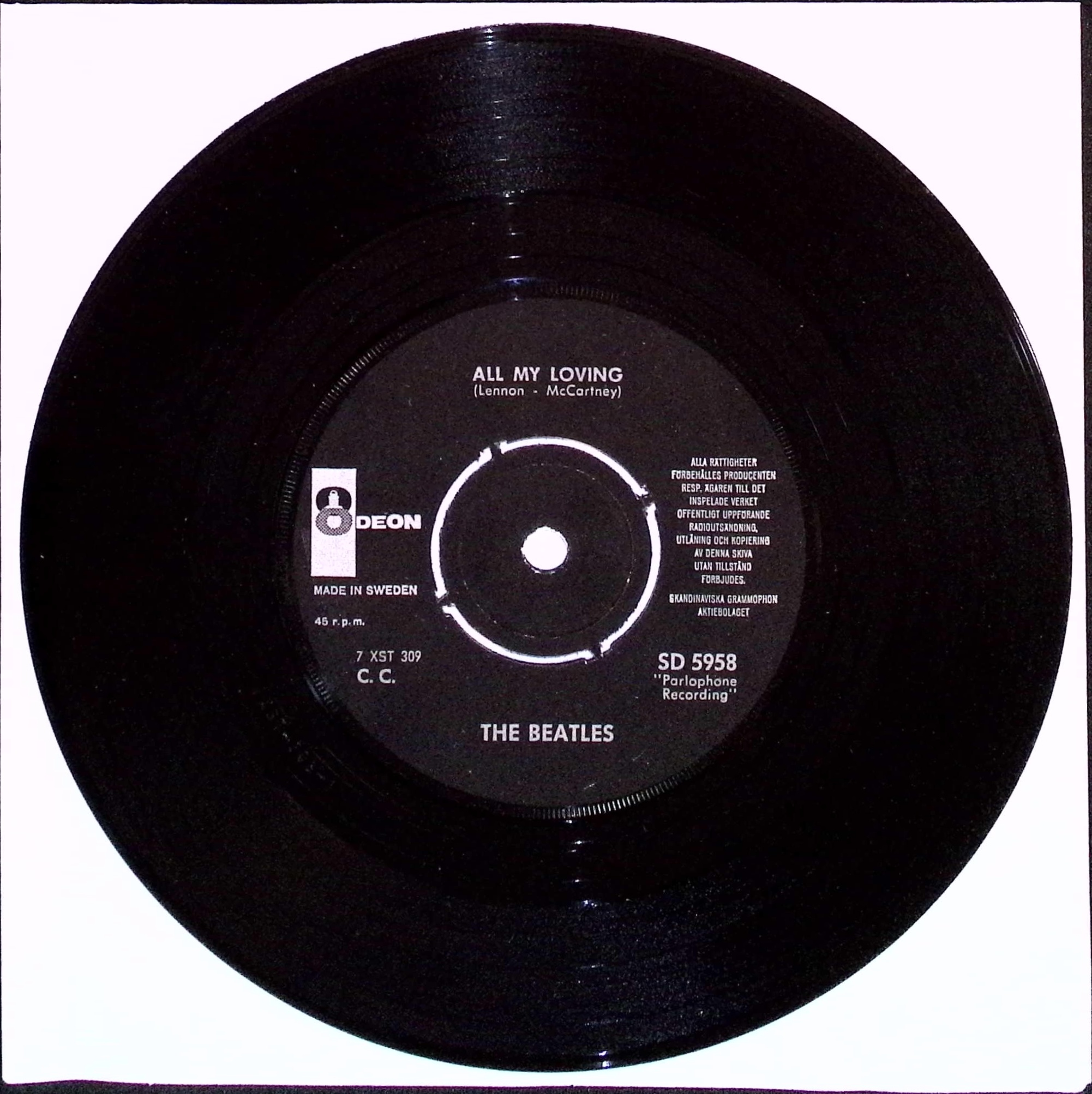 The Beatles - All My Loving / I Saw Here Standing There (Sweden)