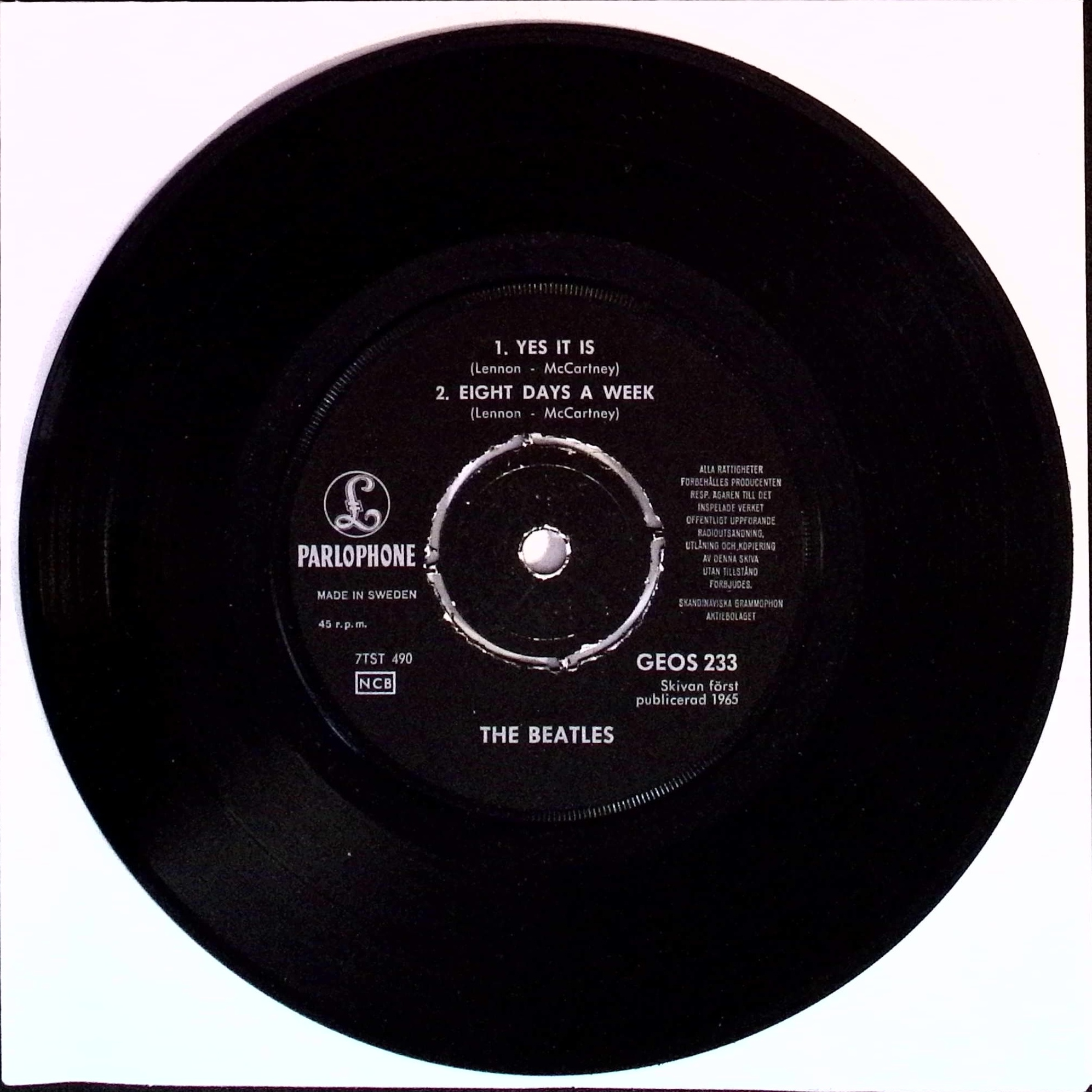 The Beatles - Ticket To Ride (Sweden)