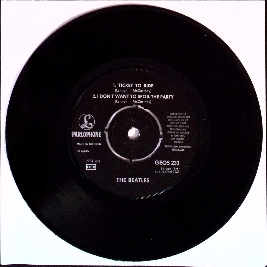 The Beatles - Ticket To Ride (Sweden)