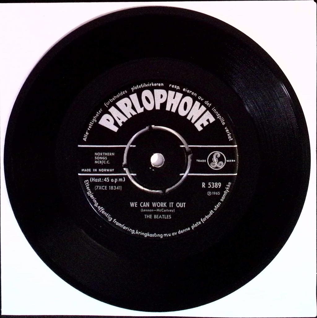 The Beatles - We Can Work It Out / Day Tripper (Norway)