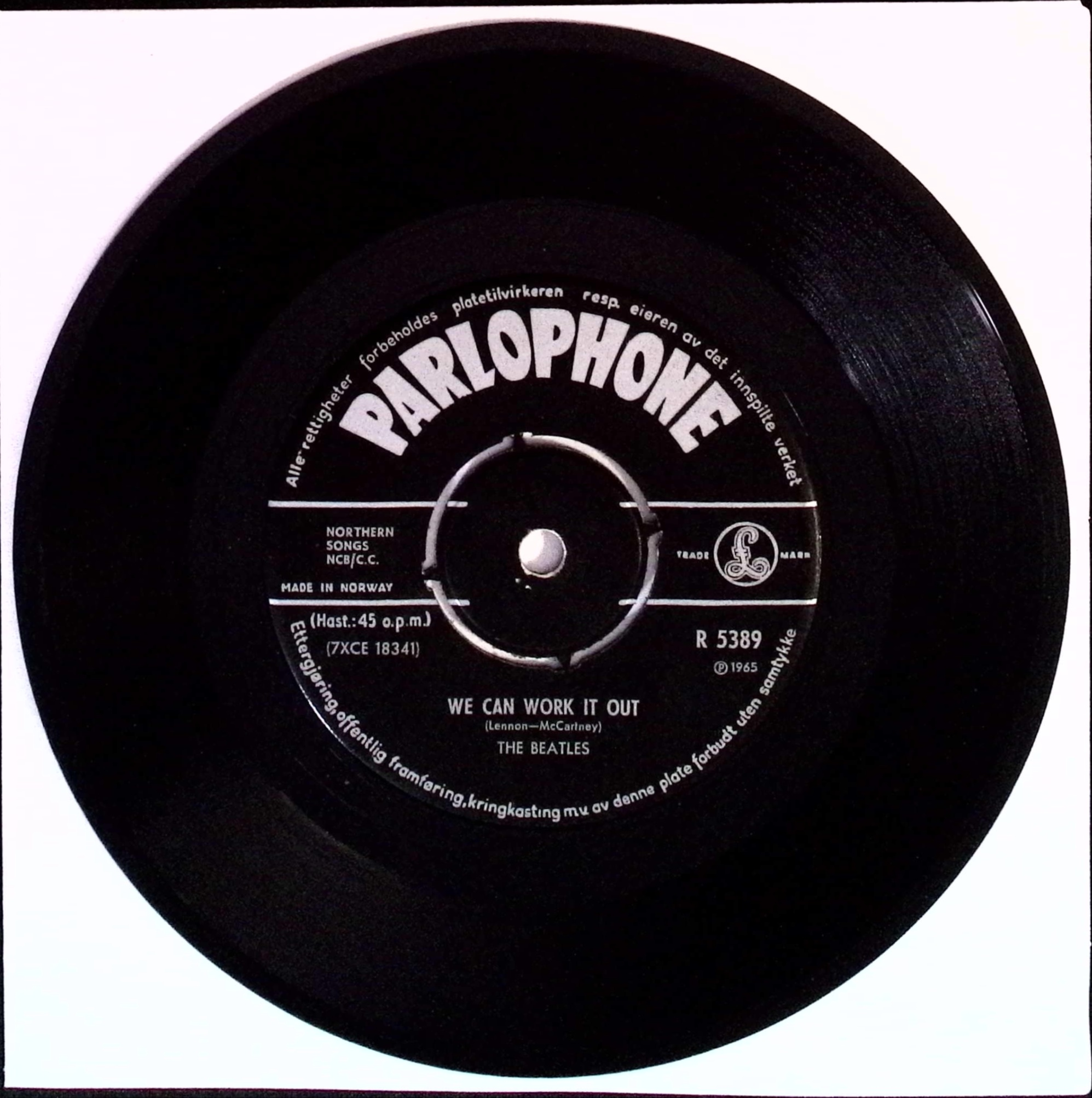 The Beatles - We Can Work It Out / Day Tripper (Norway)
