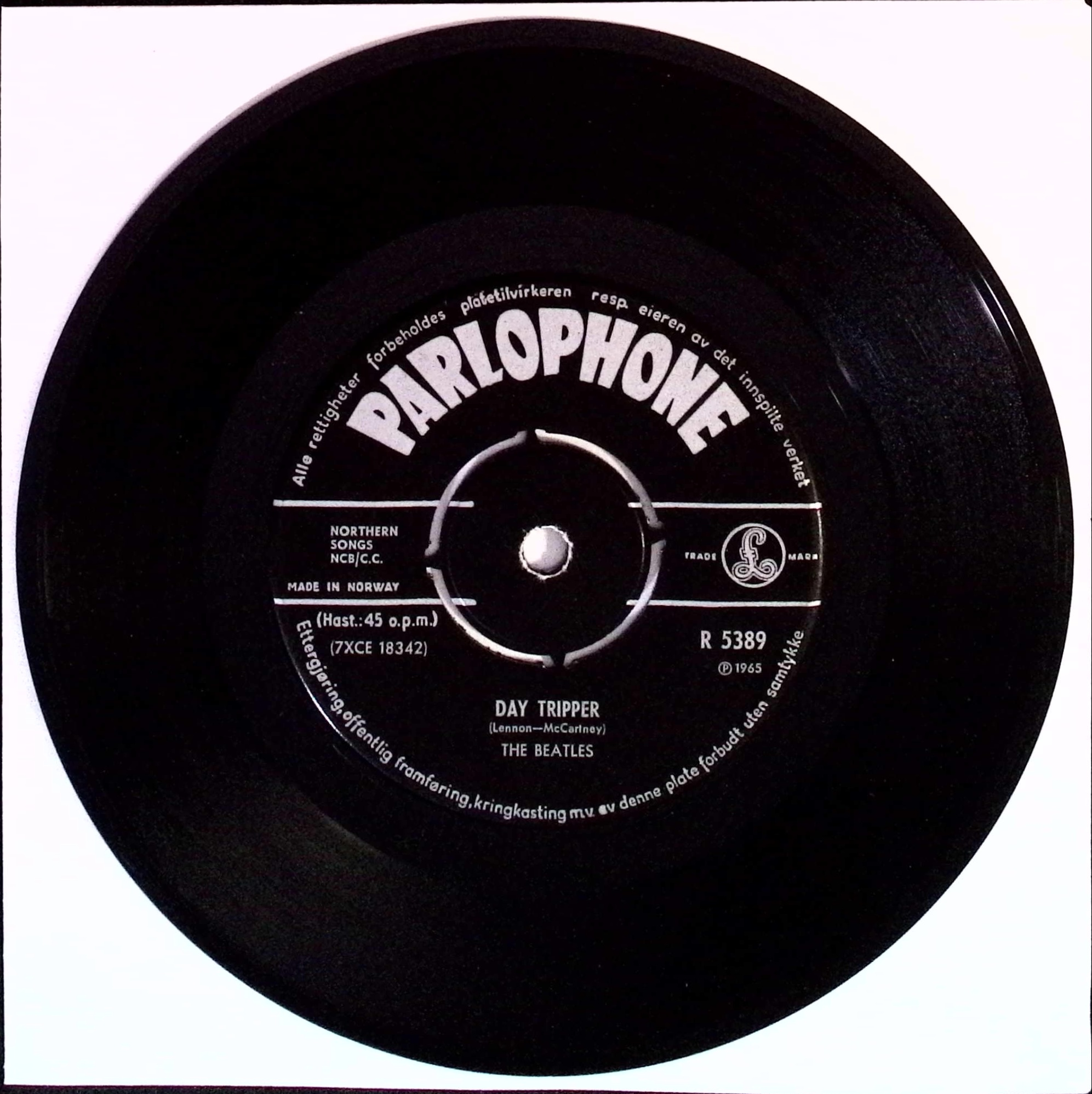 The Beatles - We Can Work It Out / Day Tripper (Norway)