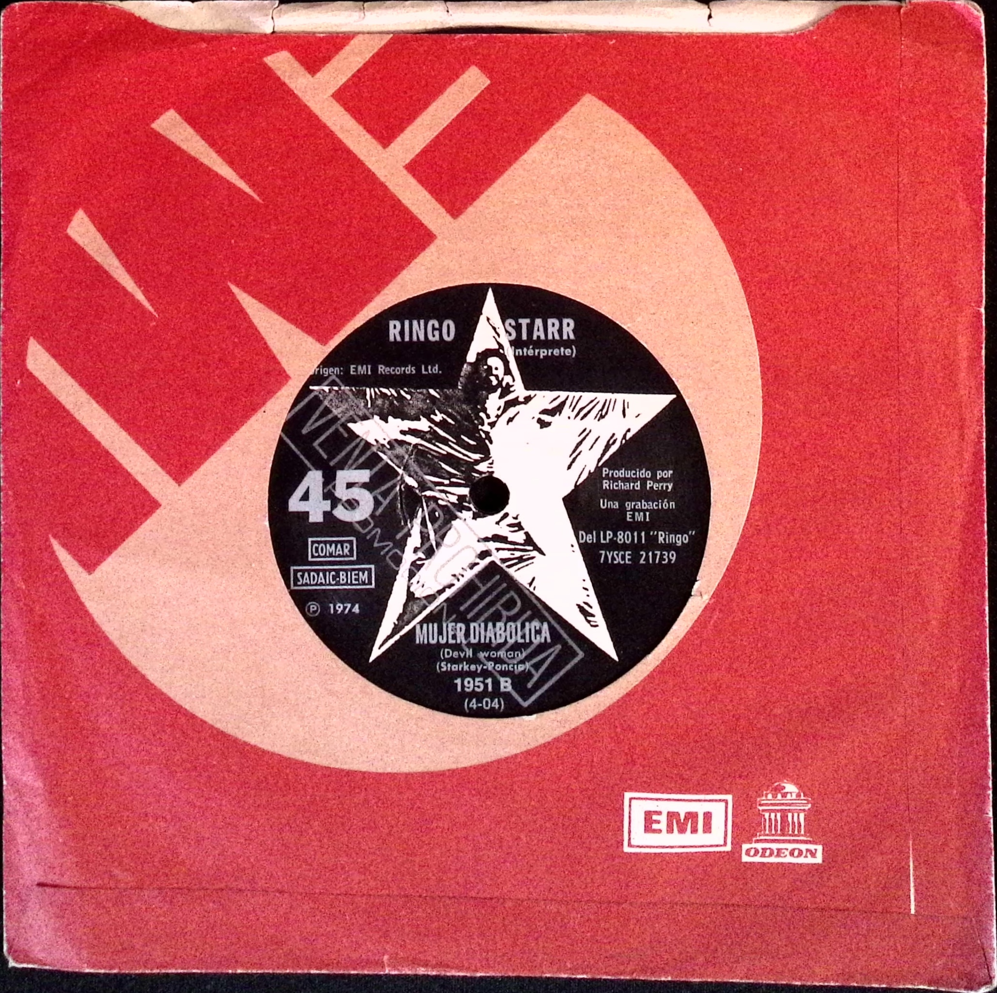 Ringo Starr - You're Sixteen / Devil woman (Argentina)