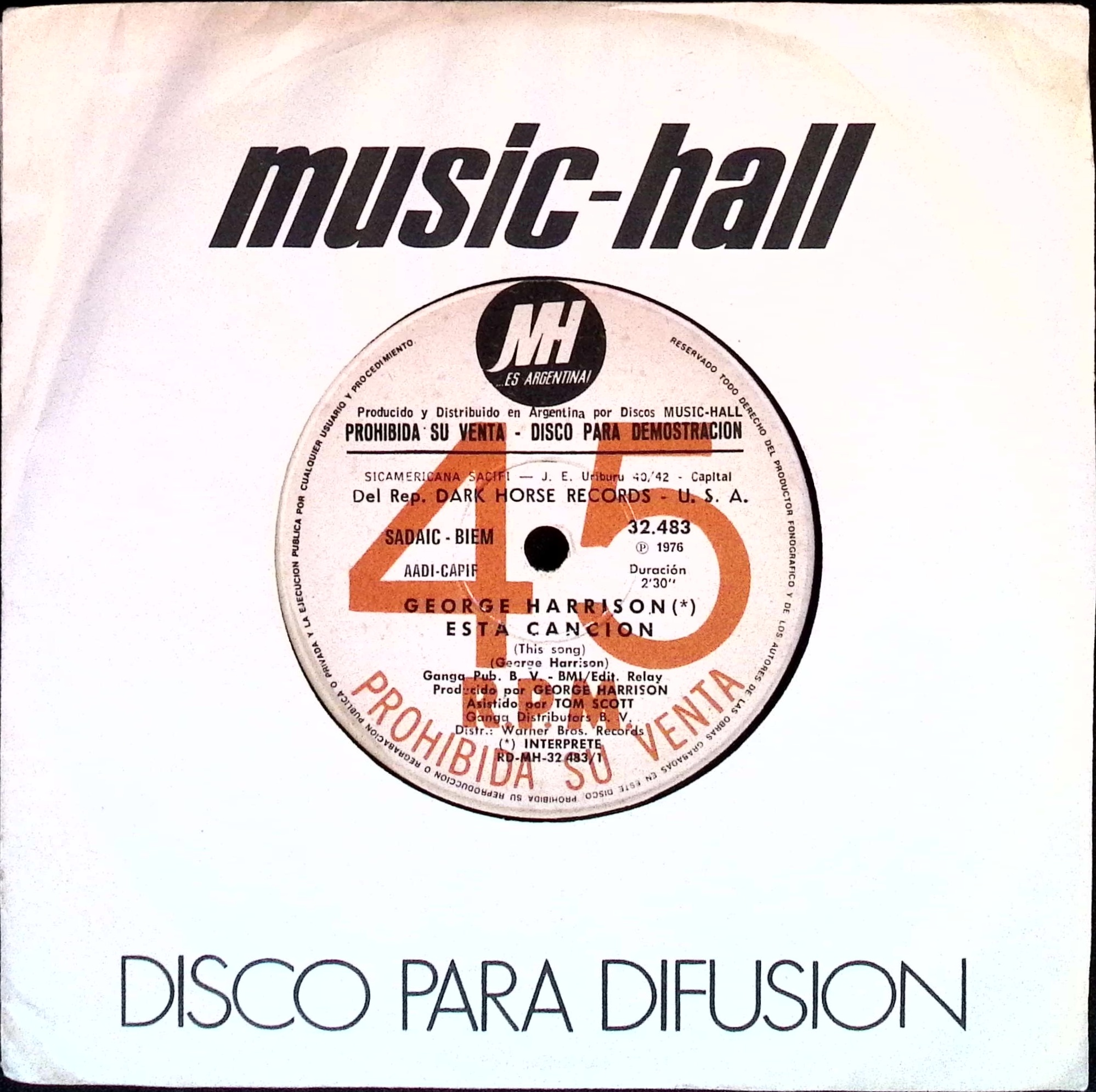 George Harrison - This Song (Argentina)