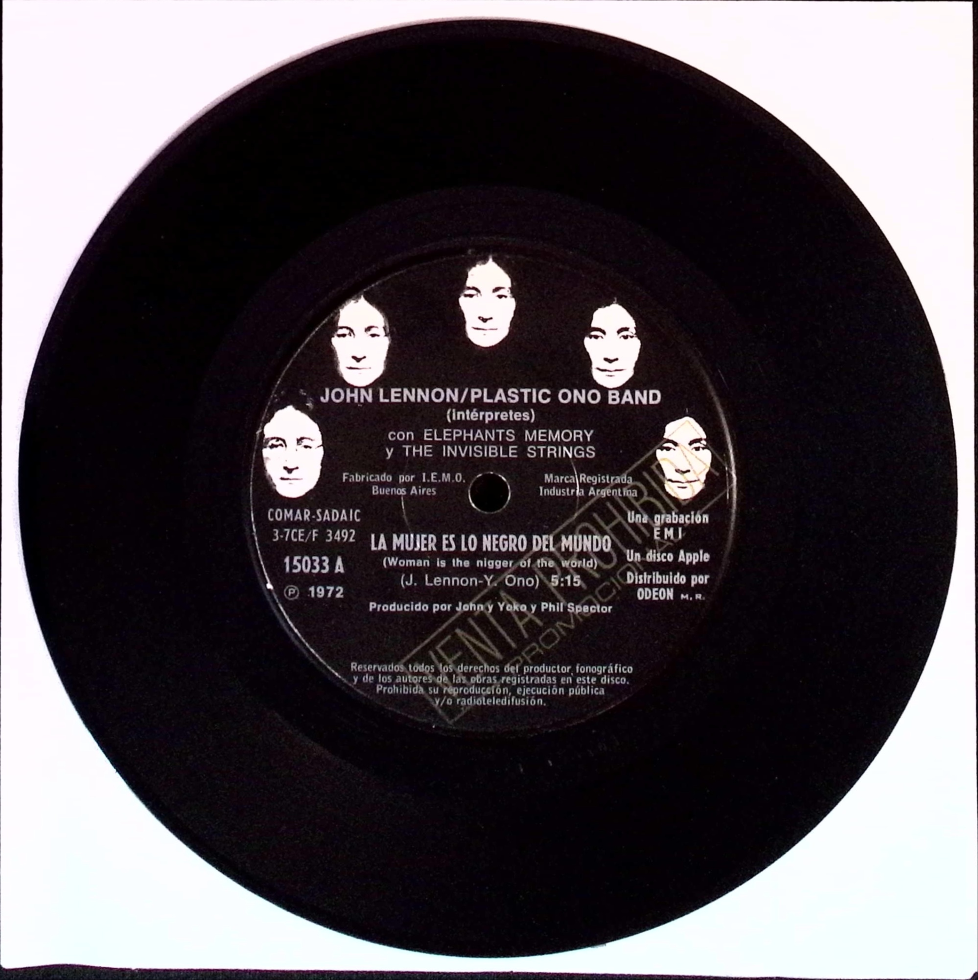 John Lennon - Woman Is The N*gger of the world / Sisters o Sisters (Argentina)
