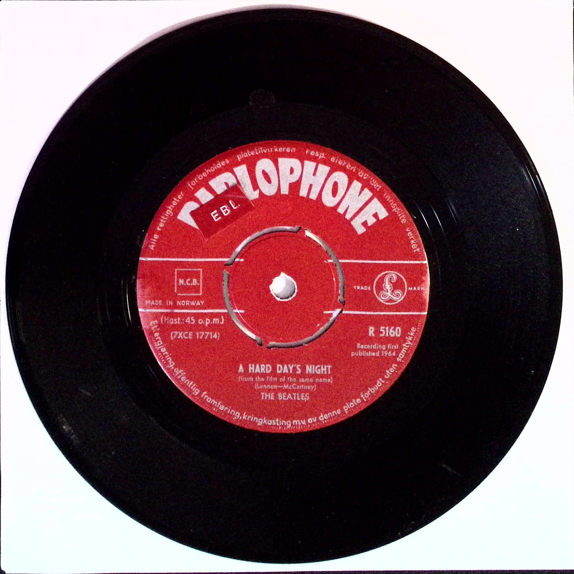 The Beatles - A Hard Day's Night / Things we said today (Norway)