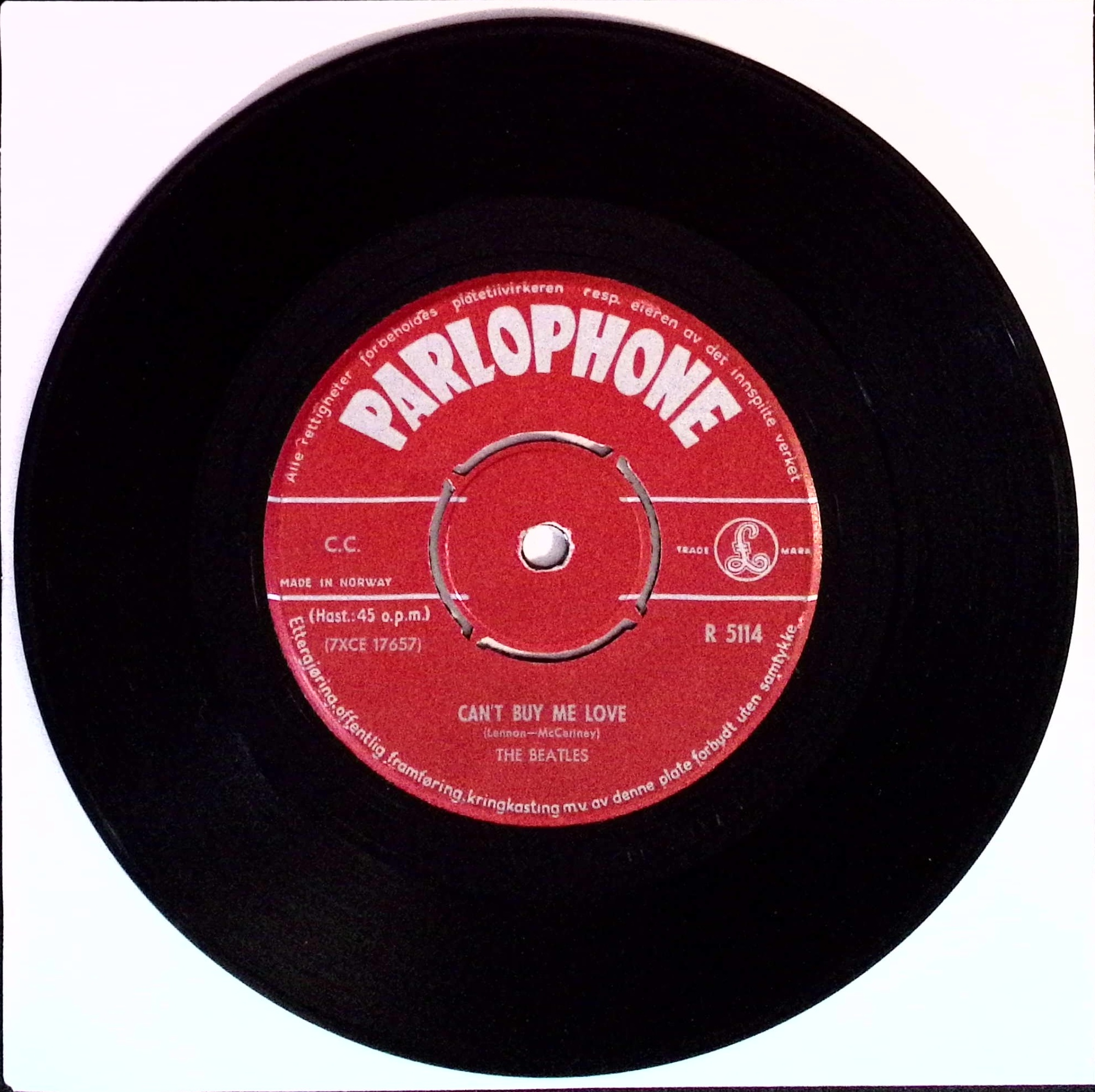The Beatles - Can't Buy Me Love / You Can't Do That (Norway)