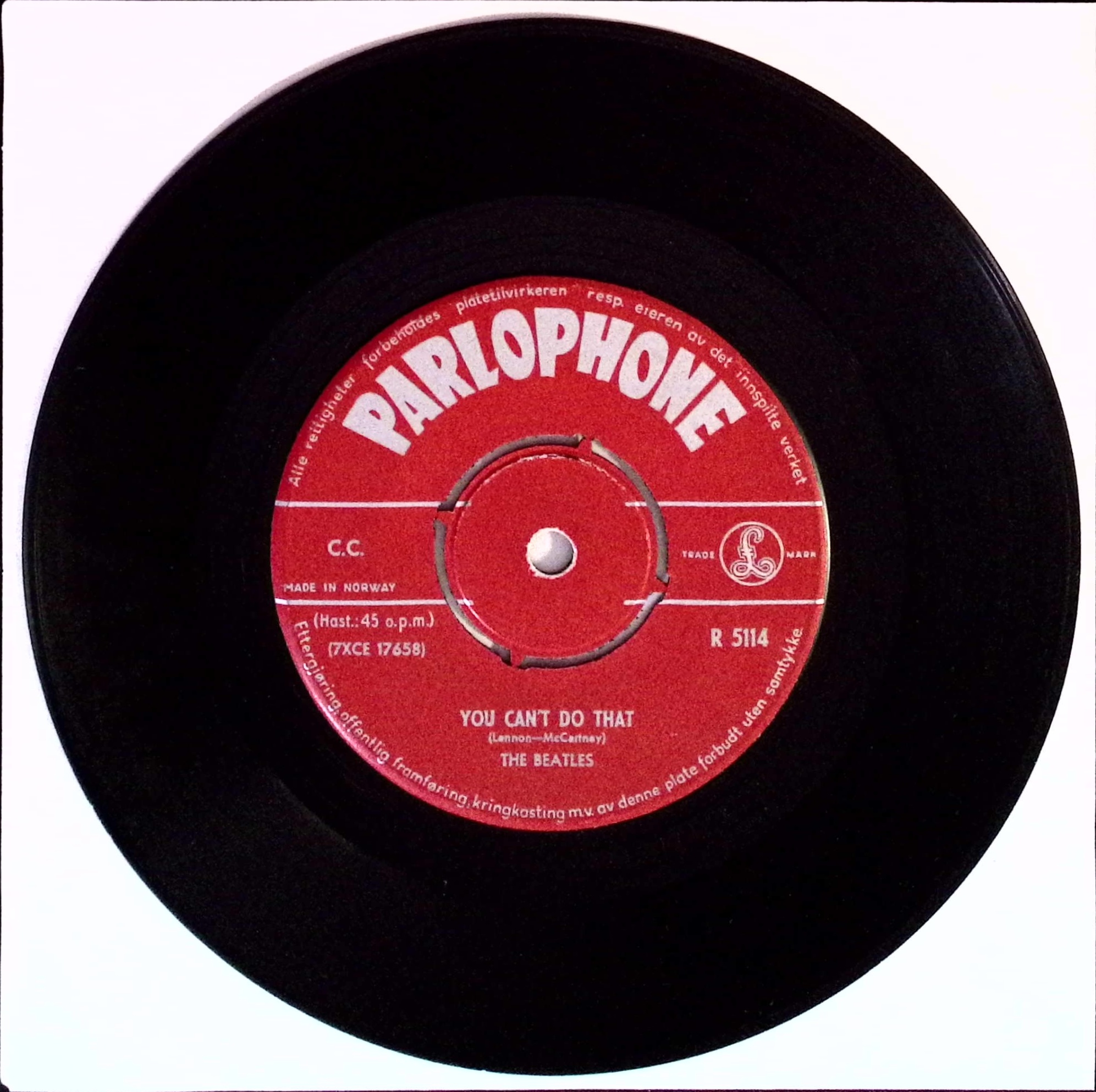 The Beatles - Can't Buy Me Love / You Can't Do That (Norway)