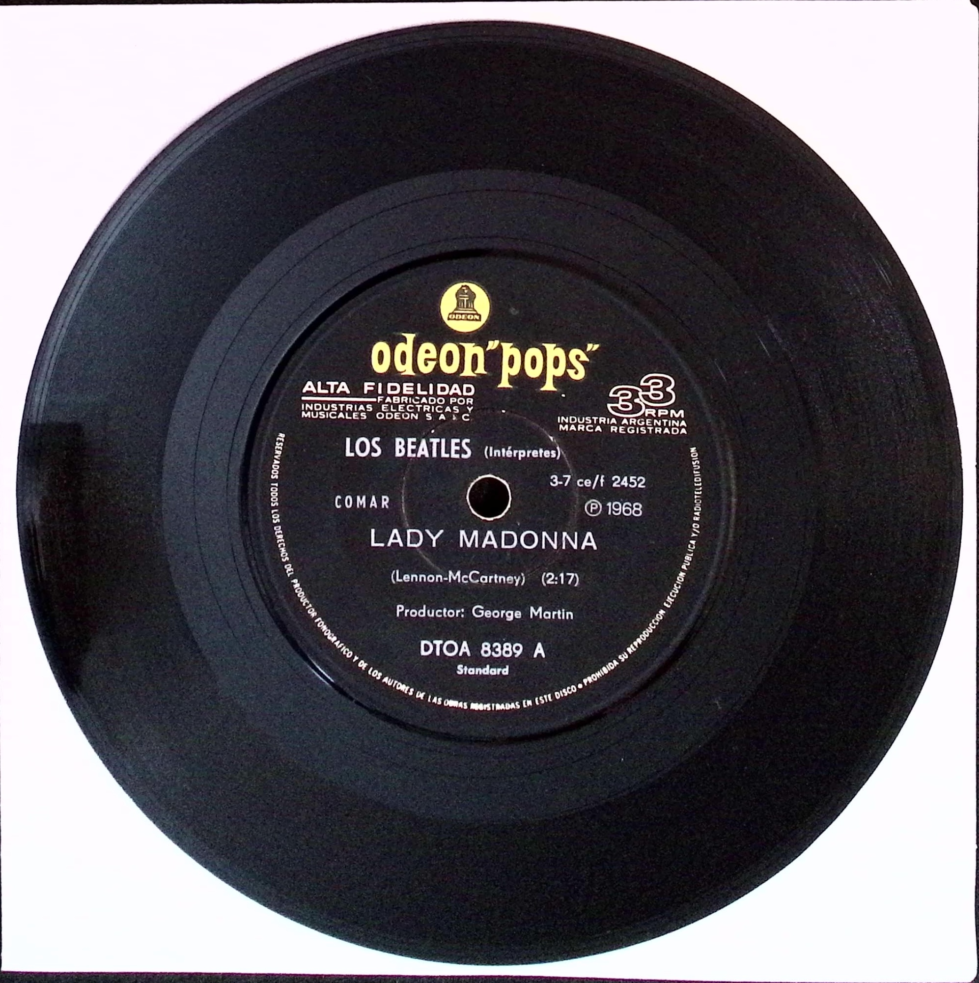 The Beatles  - Lady Madonna / the Inner Light (Argentina)