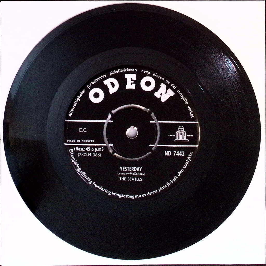 The Beatles - Act naturally / Yesterday (Norway)