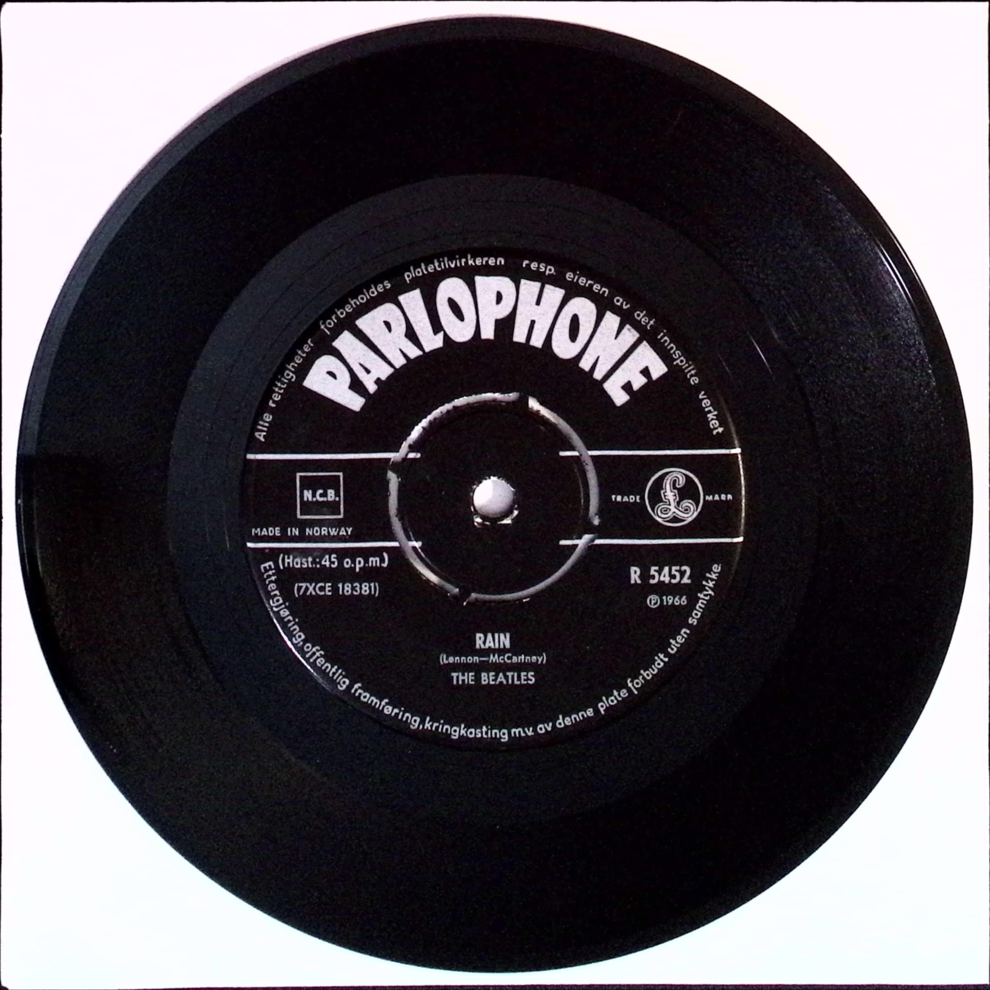 The Beatles - Paperback Writer / Rain (Norway)