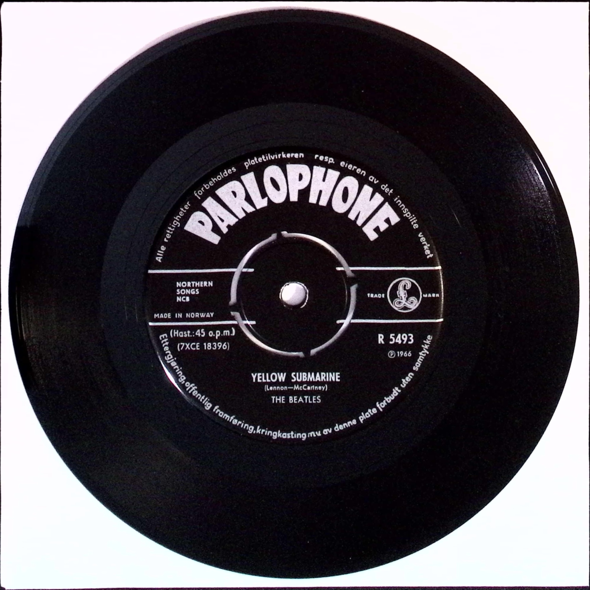The Beatles - Yellow Submarine / Eleanor Rigby (Norway)