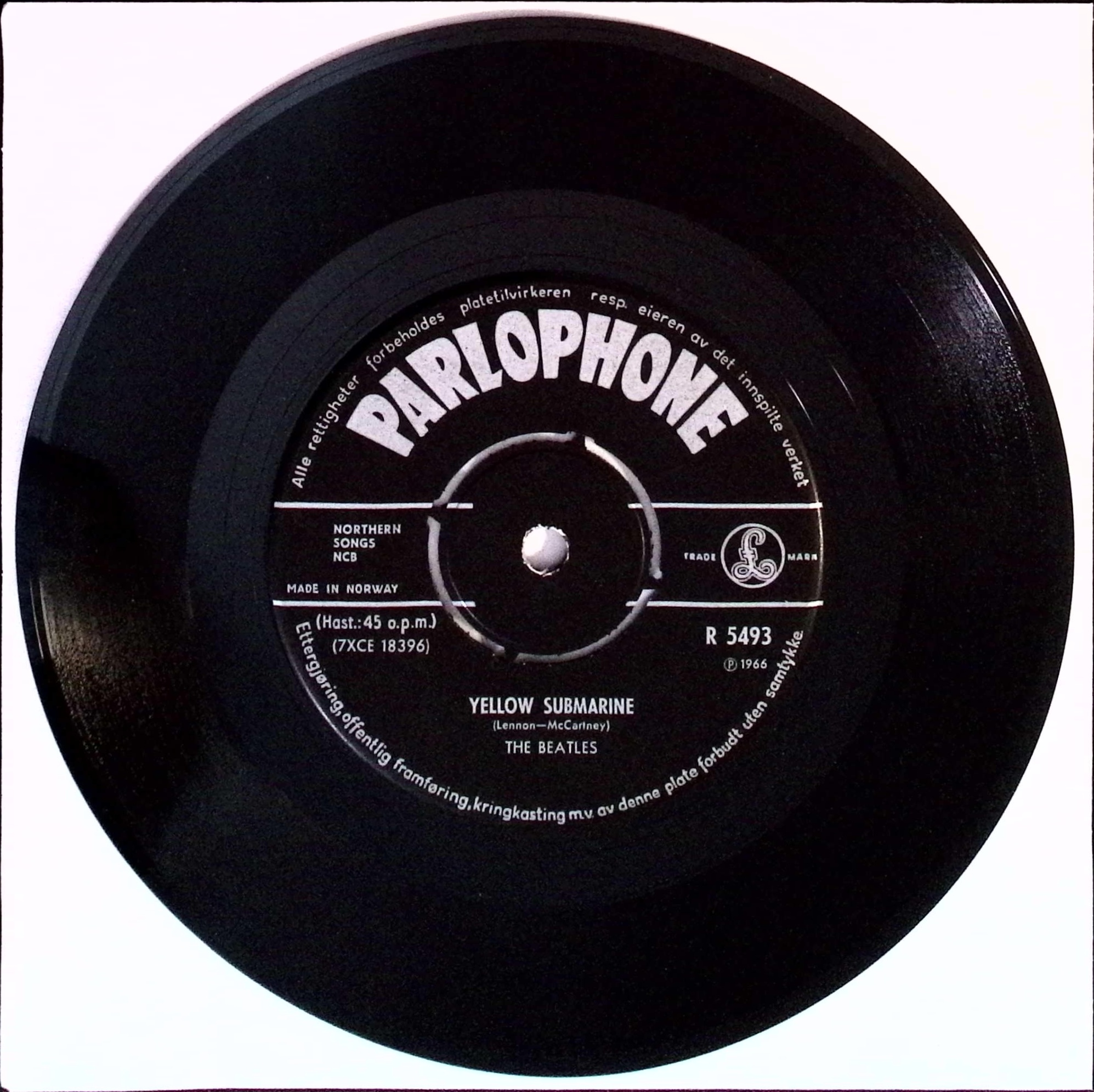 The Beatles - Yellow Submarine / Eleanor Rigby (Norway)