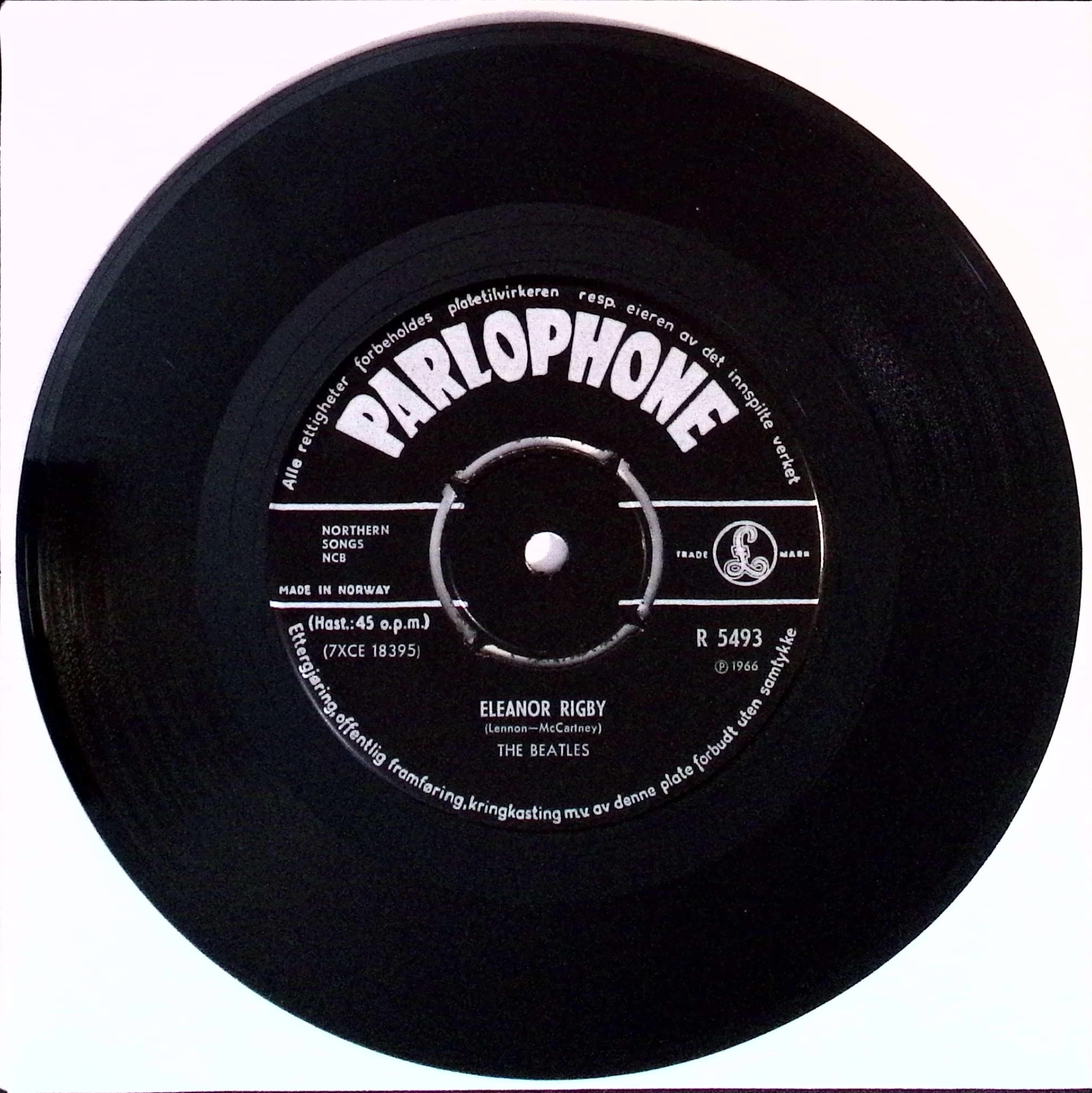 The Beatles - Yellow Submarine / Eleanor Rigby (Norway)