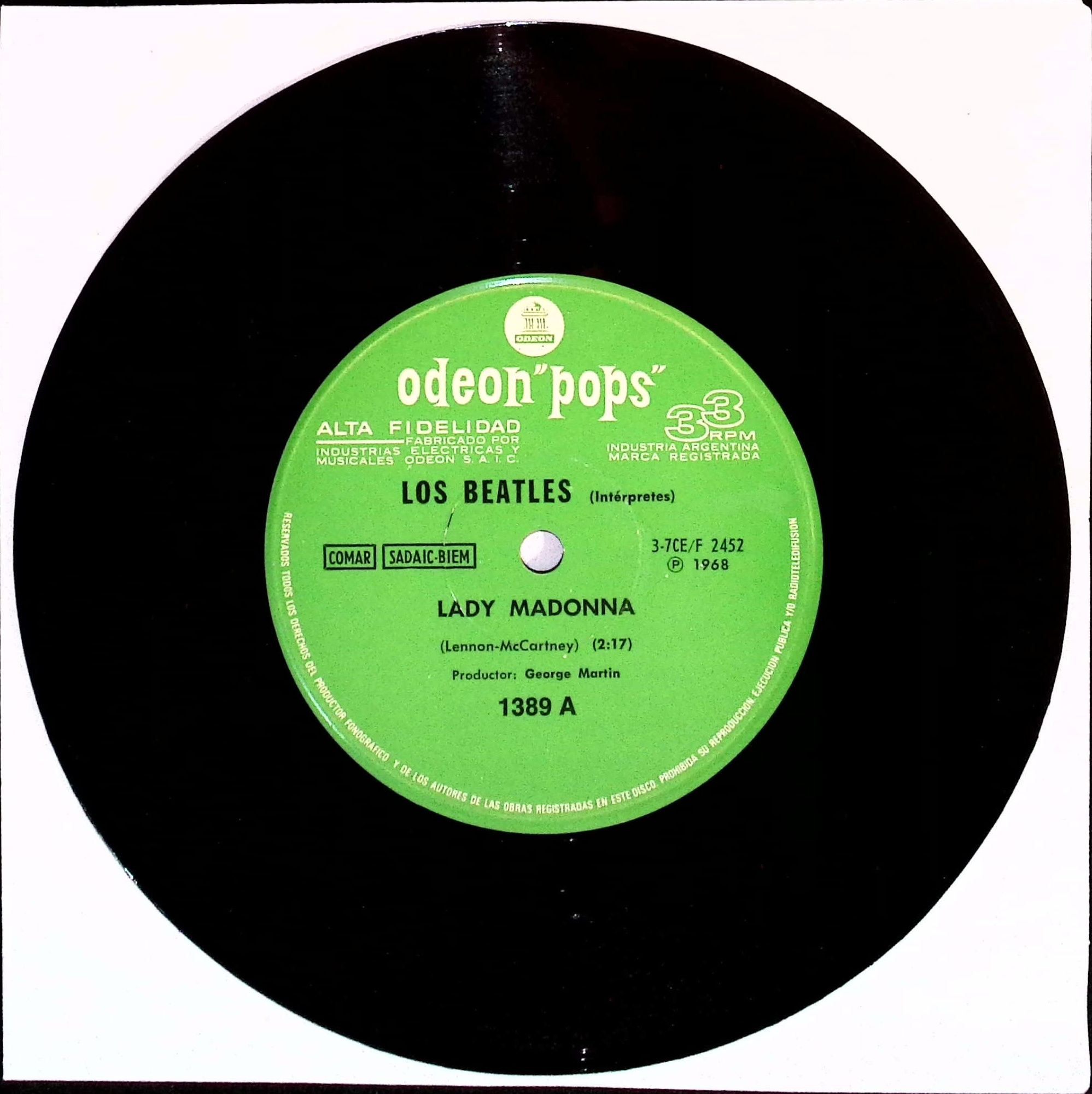 The Beatles - Lady Madonna / The Inner Light (Argentina)