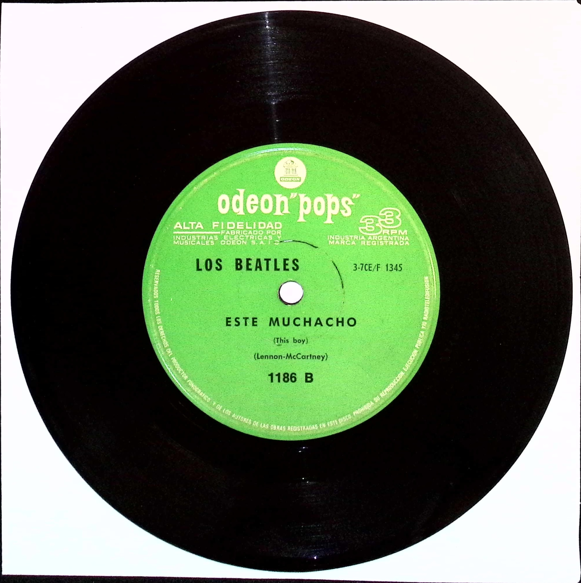 The Beatles - I Want To Hold Your Hand / This Boy (Argentina)