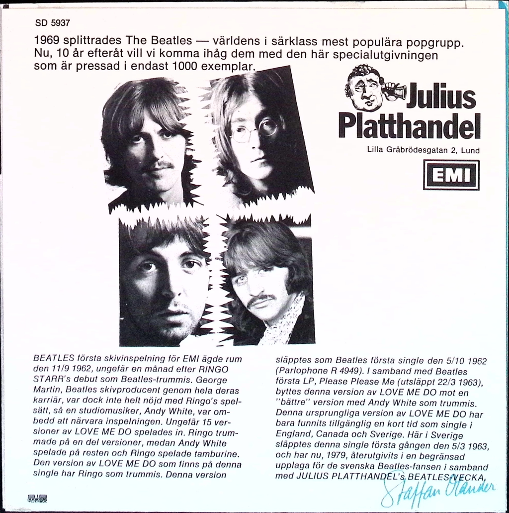 The Beatles - Please Please Me / Love me do (Sweden)