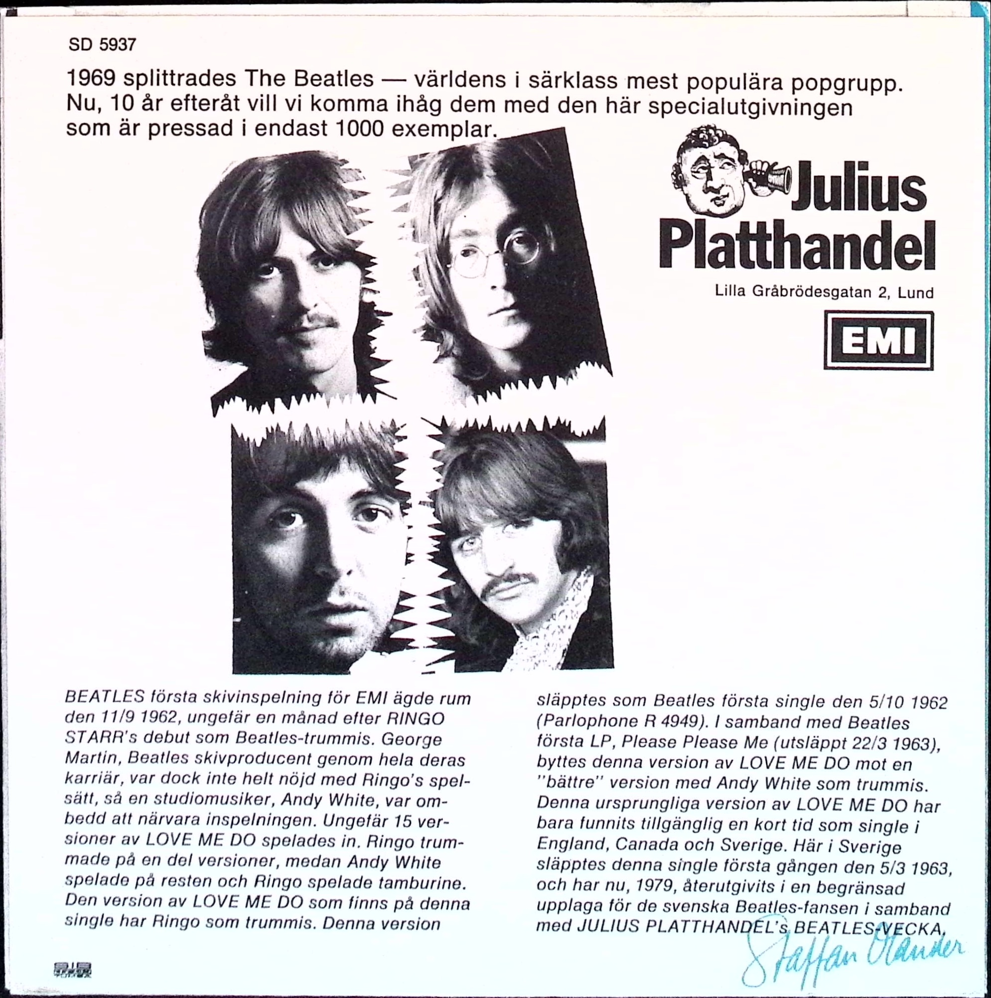 The Beatles - Please Please Me / Love me do (Sweden)