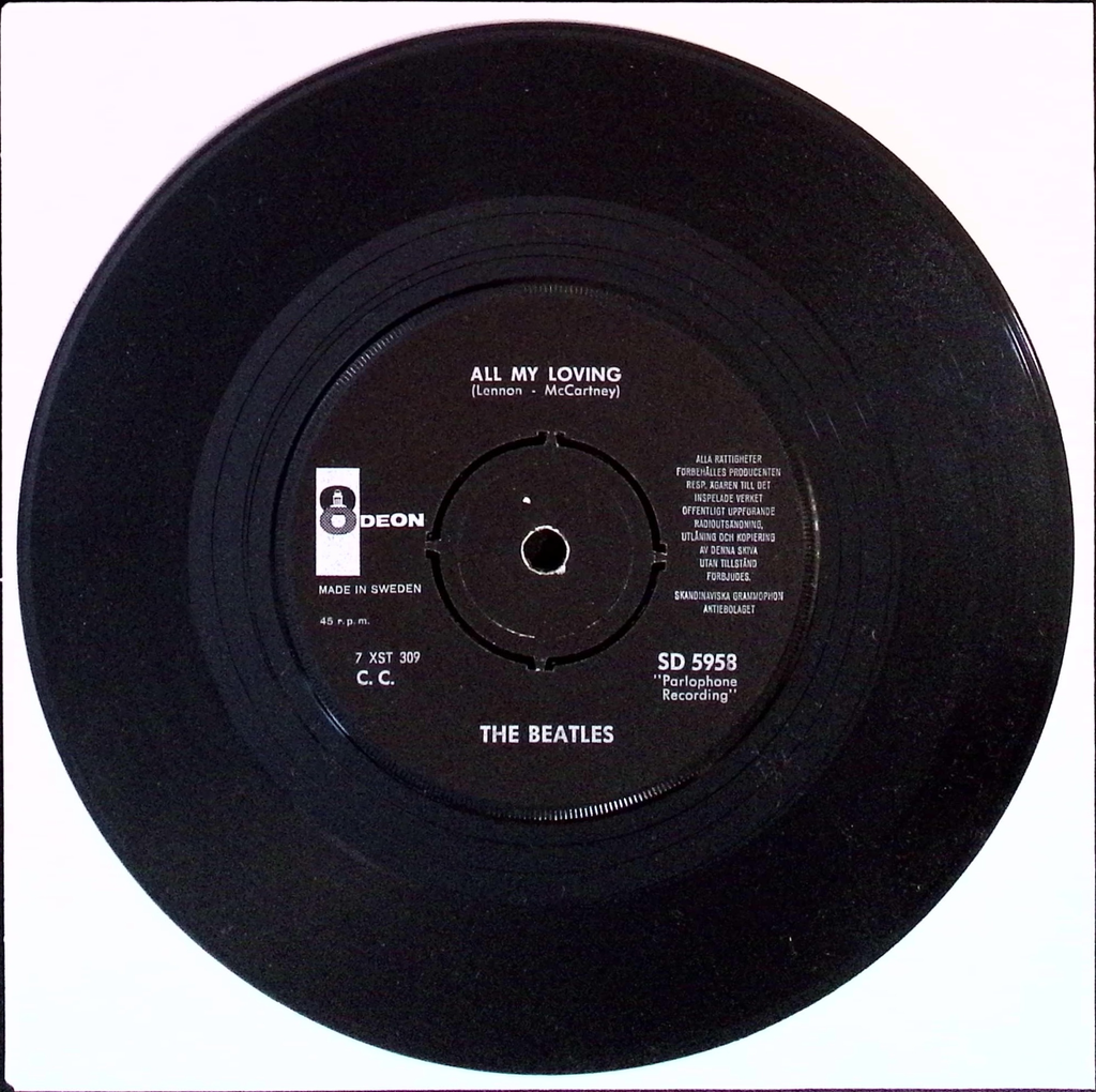 The Beatles - All My Loving / I Saw Here Standing There (Sweden)