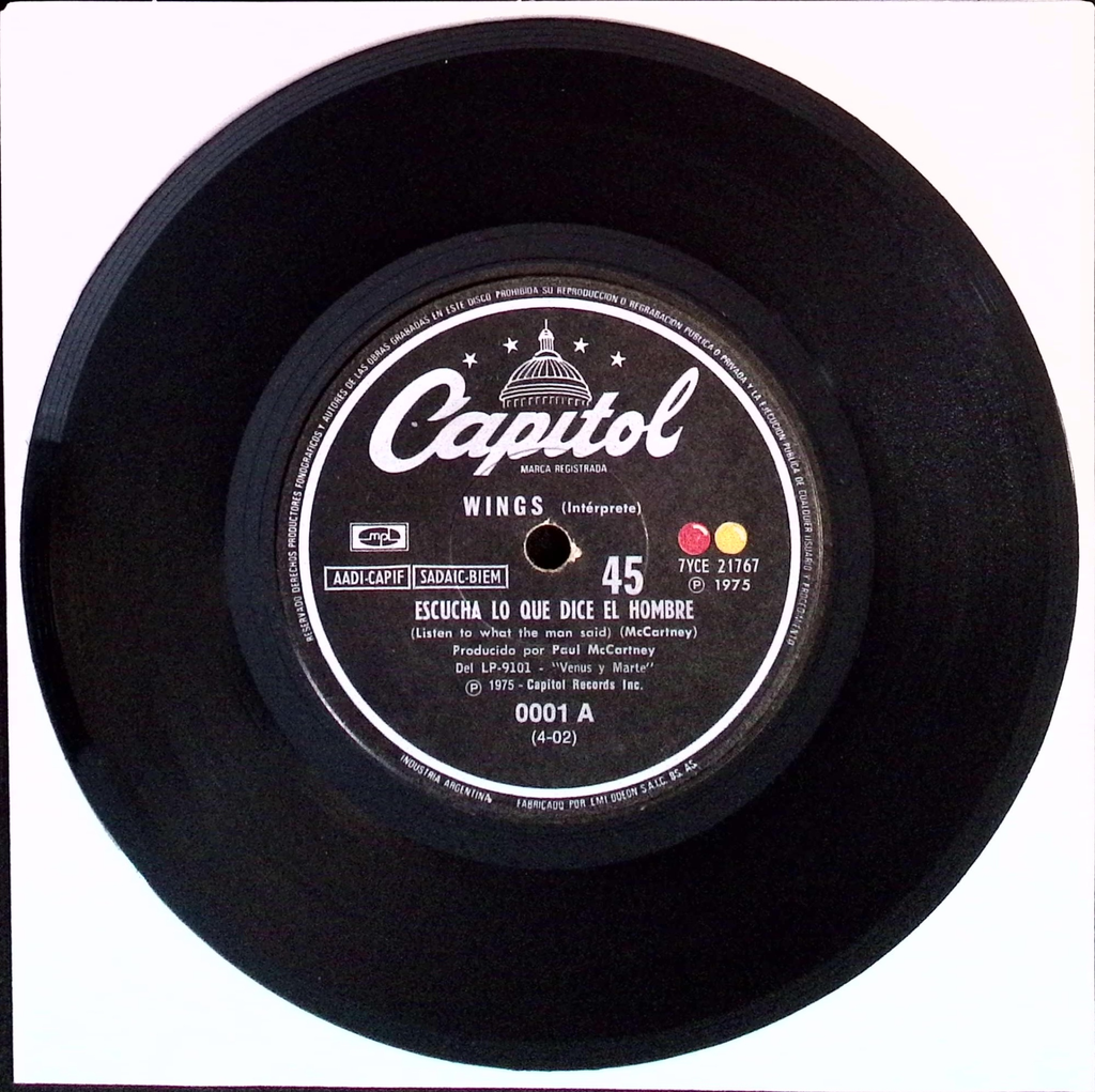 Paul Mccartney - Listen To What The Man Said / Love In Song (Argentina)