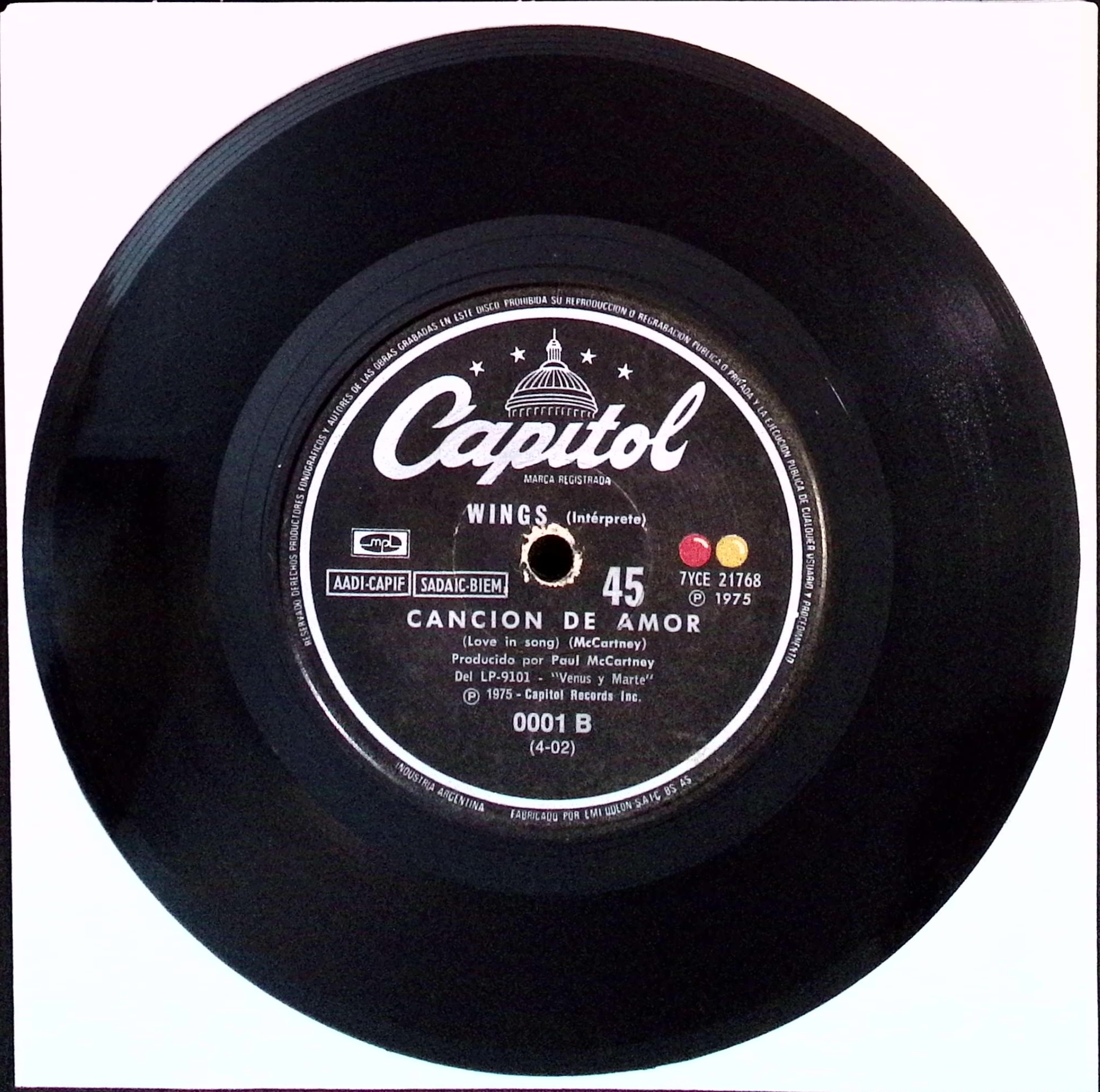 Paul Mccartney - Listen To What The Man Said / Love In Song (Argentina)