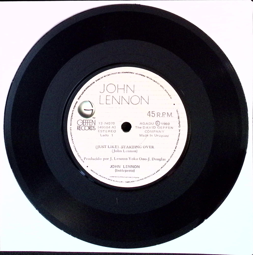 John Lennon - (Just Like) Starting over / Kiss Kiss Kiss (Uruguay)