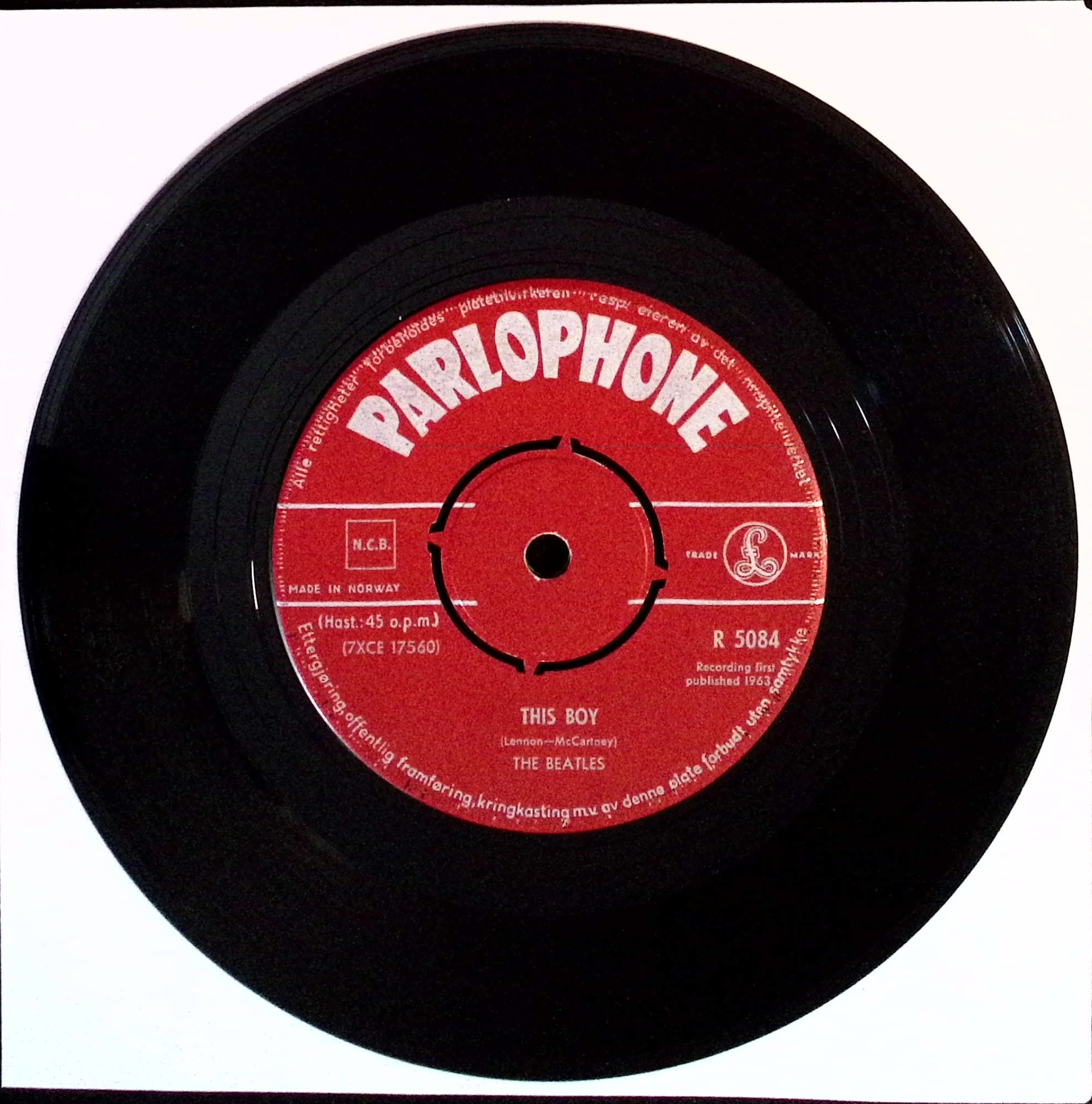 The Beatles - I Want To Hold Your Hand / This Boy (Norway)