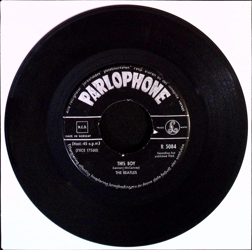 The Beatles - I Want To Hold Your Hand / This Boy (Norway)